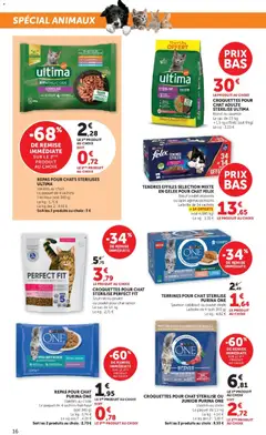Super U - Prévisualisation de Super U - Les prix bas de la semaine valide à partir de 14.04.2026 | Page: 16 | Produits: Felix effilés, Croquettes pour chat sterilise, Croquettes pour chat, Gelée