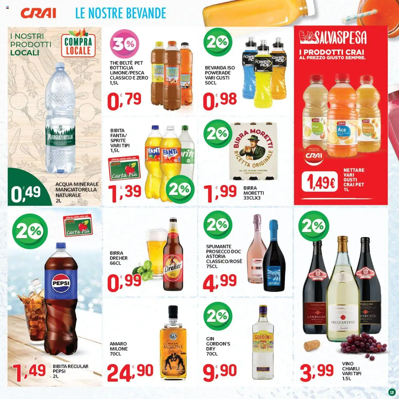 Volantino CRAI del 21.08.2025 | Pagina: 13 | Prodotti: Prosecco, Vino, Spumante, Bottiglia