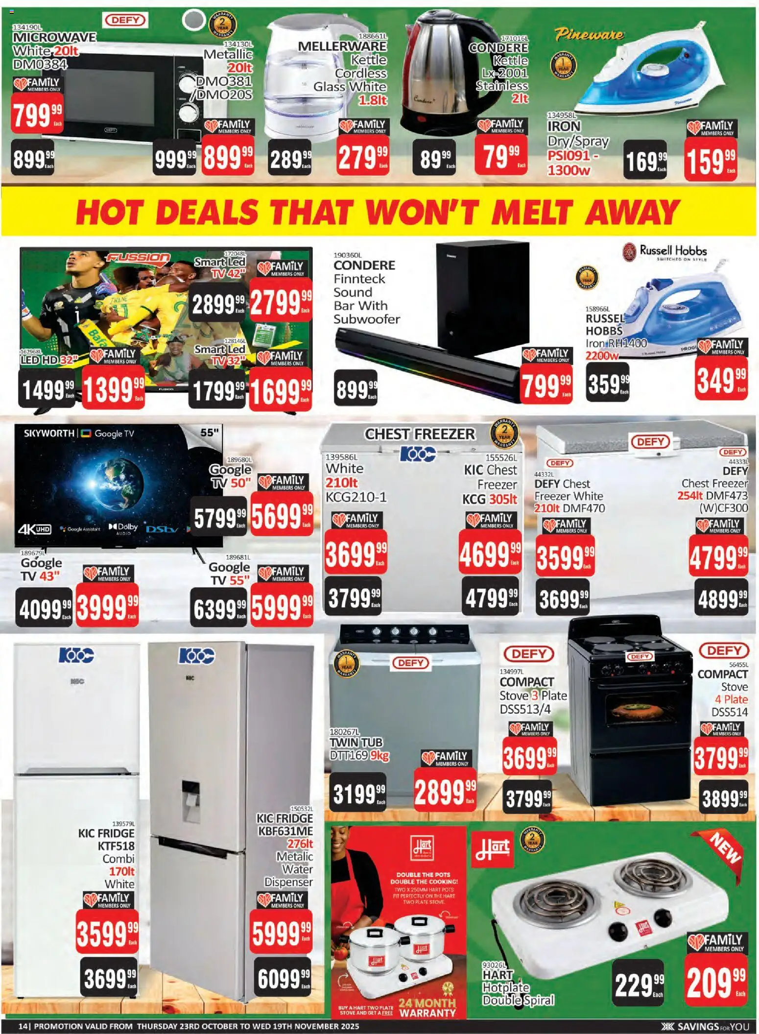 New KIT KAT Cash & Carry catalogue – valid from 23.10.2025 | Page: 14 | Products: TV, Microwave, Chest freezer, Water