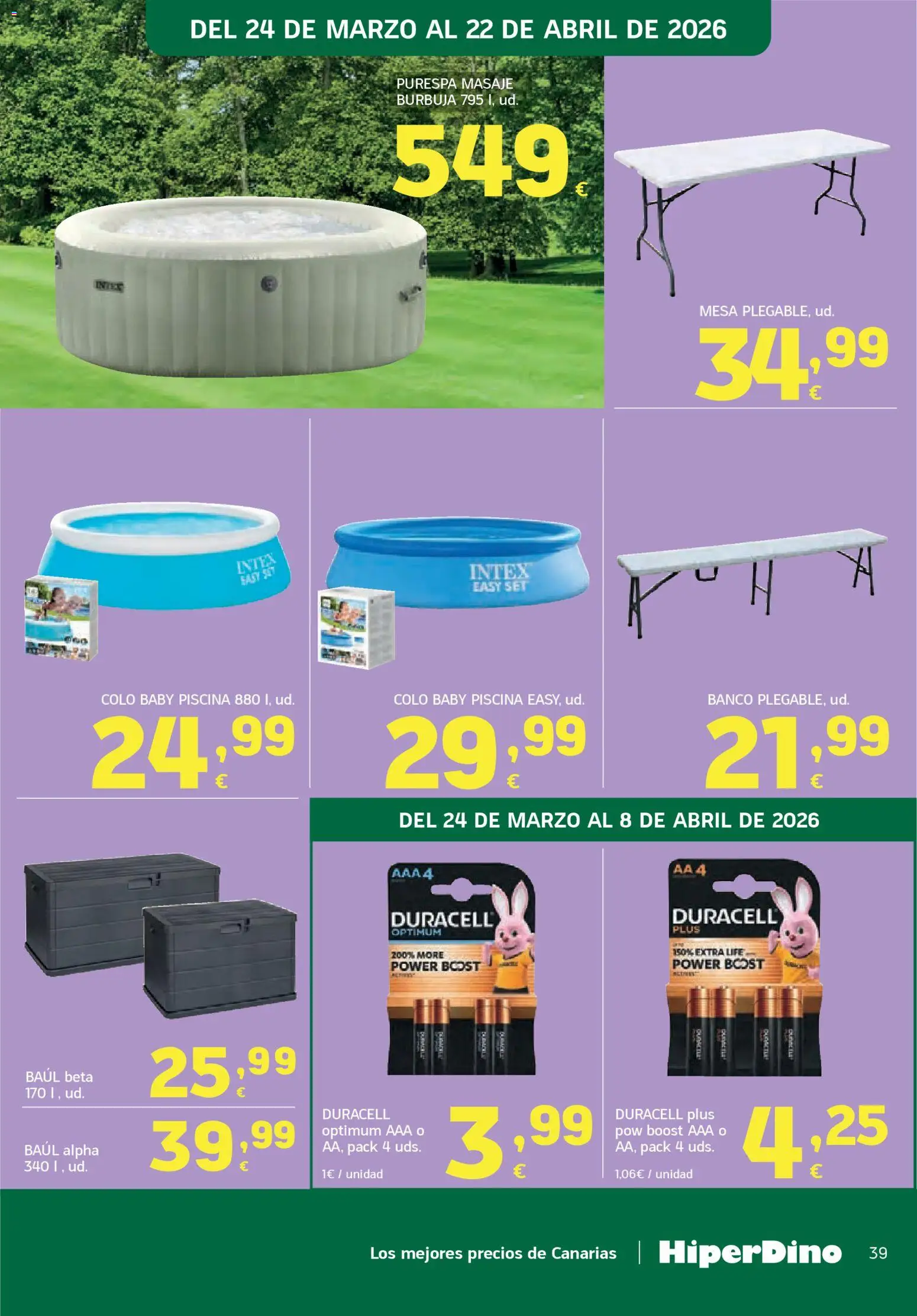 HiperDino folleto │ válido desde el 24.03.2026 | Página: 39 | Productos: Mesa