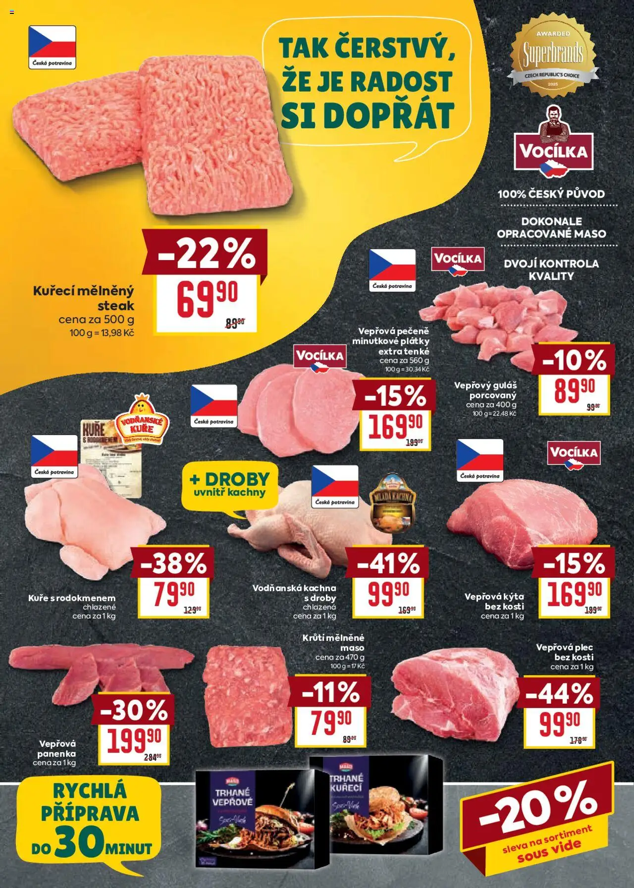 Billa Velký leták od 13.08.2025 | Strana: 6 | Produkty: Vepřová pečeně, Maso, Kuře, Kýta
