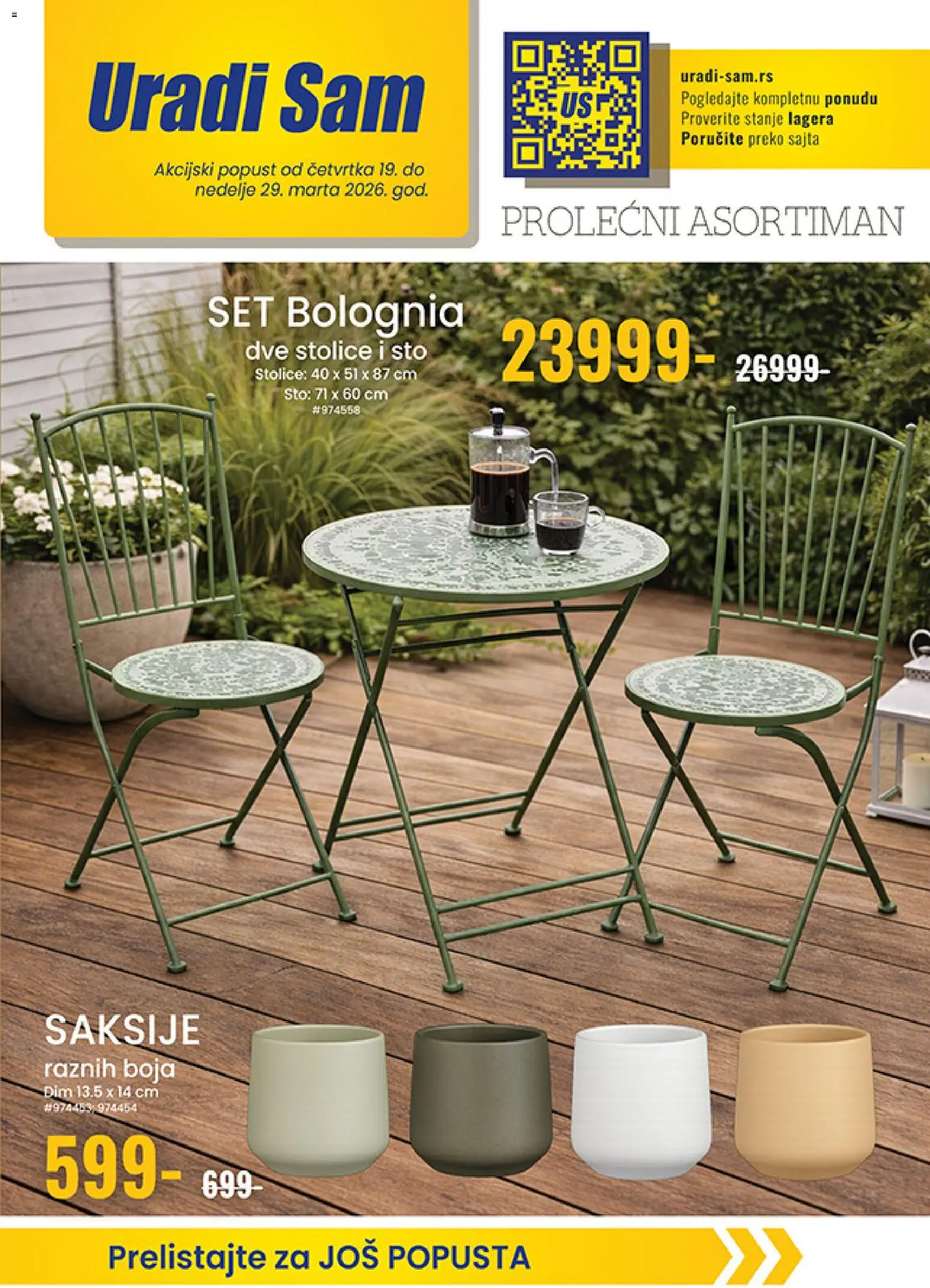 Uradi Sam katalog Prolećni asortiman katalog - važi od 19.03.2026 | Strana: 1 | Proizvode: Sto
