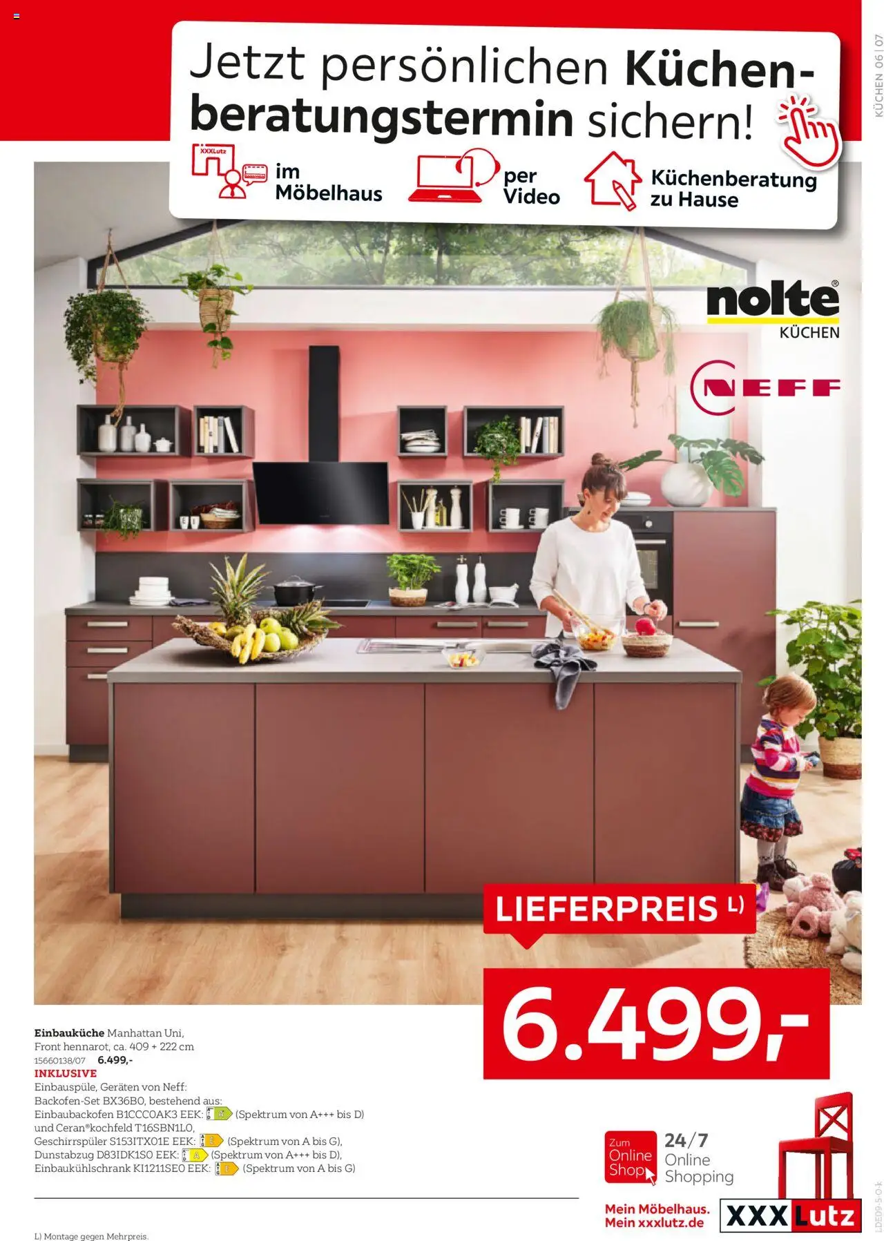 XXXL Lutz Nr. 1 bei Küchen – gültig ab 22.09.2025 | Seite: 9 | Produkte: Neff, Einbauküche, Kuchen, Video