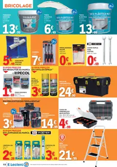 E.Leclerc - Folheto Especial Limpeza do Lar e Bricolage │ válido de 17.06.2025 | Página: 10 | Produtos: Primer, Tinta, Ferramentas, Caixa