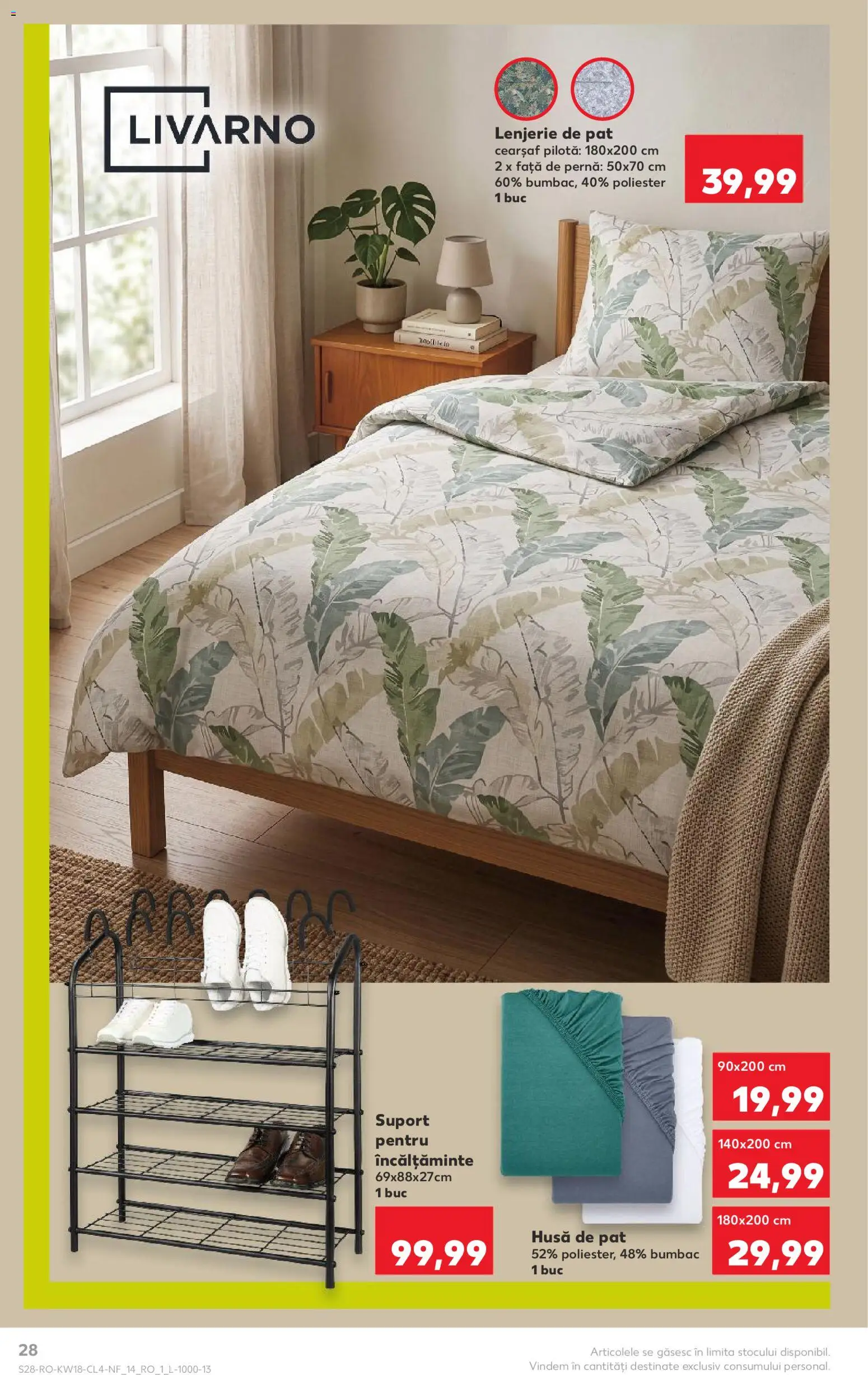 Noul catalog Kaufland – valabil de la 29.04.2026 | Pagină: 28 | Produse: Pat, Lenjerie de pat, Pernă, Pilotă