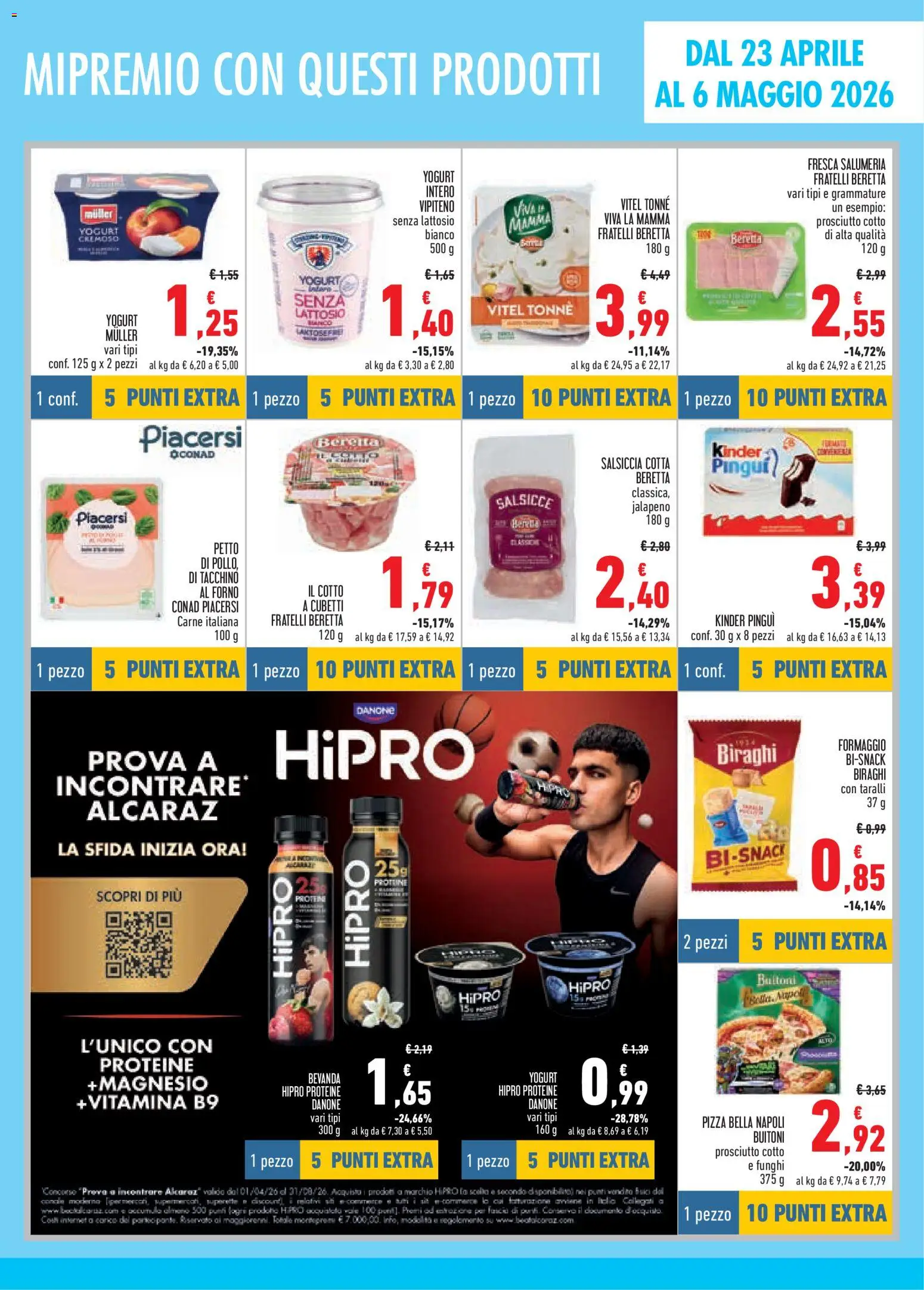 Volantino Conad del 23.04.2026 | Pagina: 5 | Prodotti: Tacchino, Prosciutto, Taralli, Forno