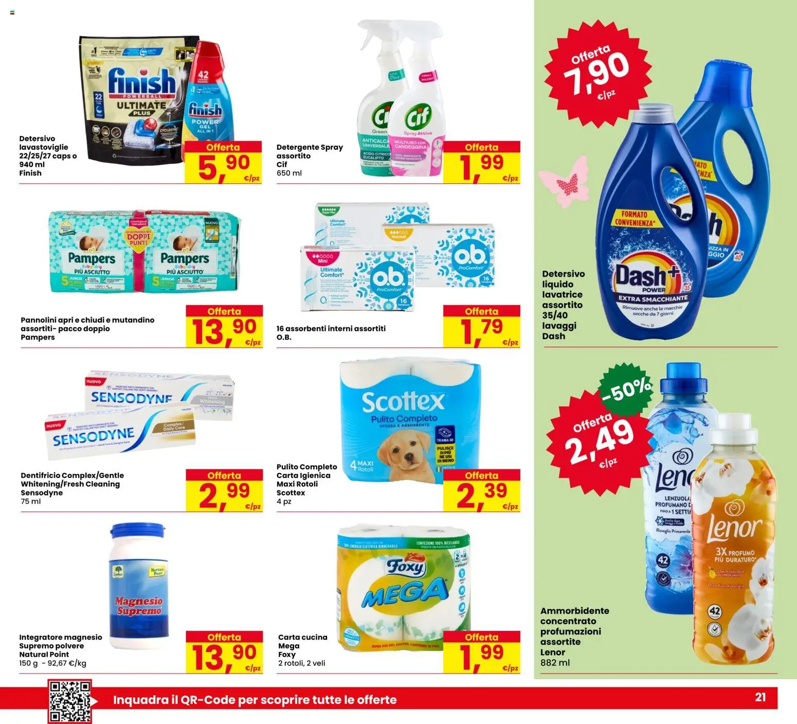 Volantino Despar del 26.03.2026 | Pagina: 21 | Prodotti: Carta igienica, Ammorbidente, Lavatrice, Lenzuola
