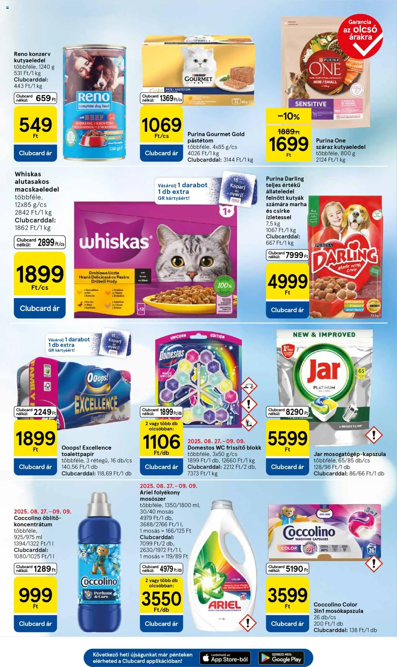 Tesco akciós ujság - amely érvényes a következő dátumtól: 28.08.2025 | Oldal: 7 | Termékek: Mosókapszula, Öblítő, WC, Folyékony mosószer