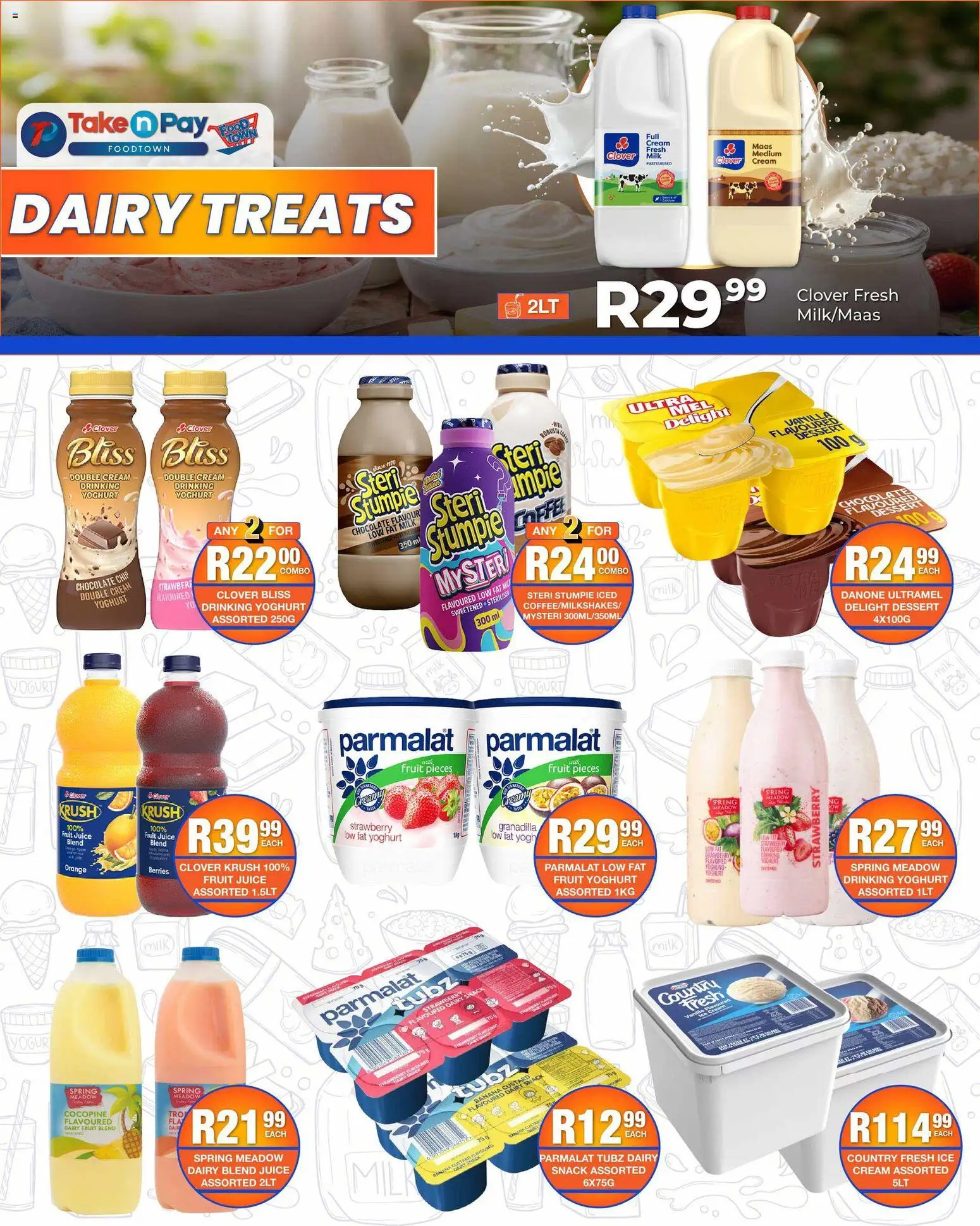 New Take n Pay catalogue – valid from 02.03.2026 | Page: 20 | Products: Custard, Yogurt, Juice, Cream