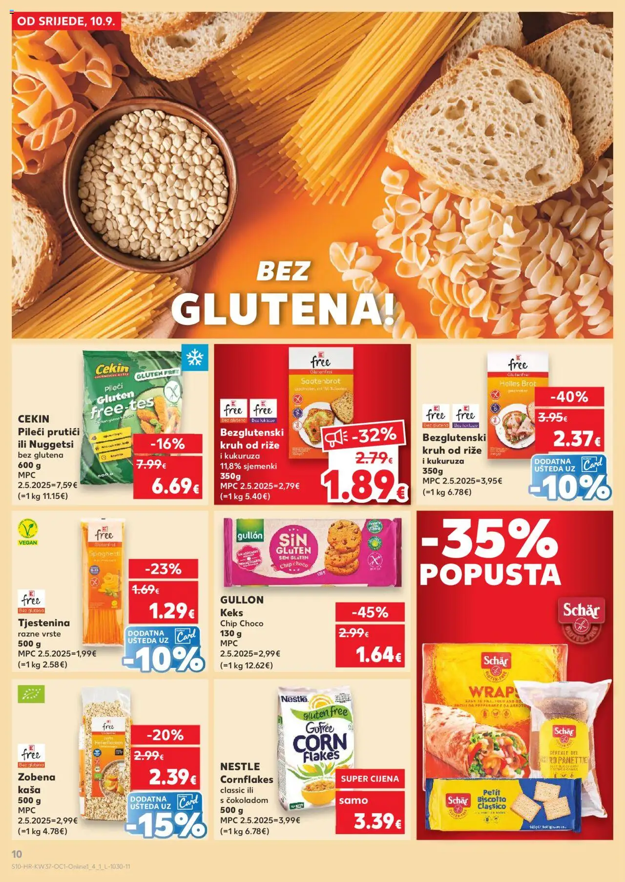 Kaufland katalog | vrijedi od 10.09.2025 | Stranica: 10 | Proizvodi: Kruh, Tjestenina, Keks, Pasta