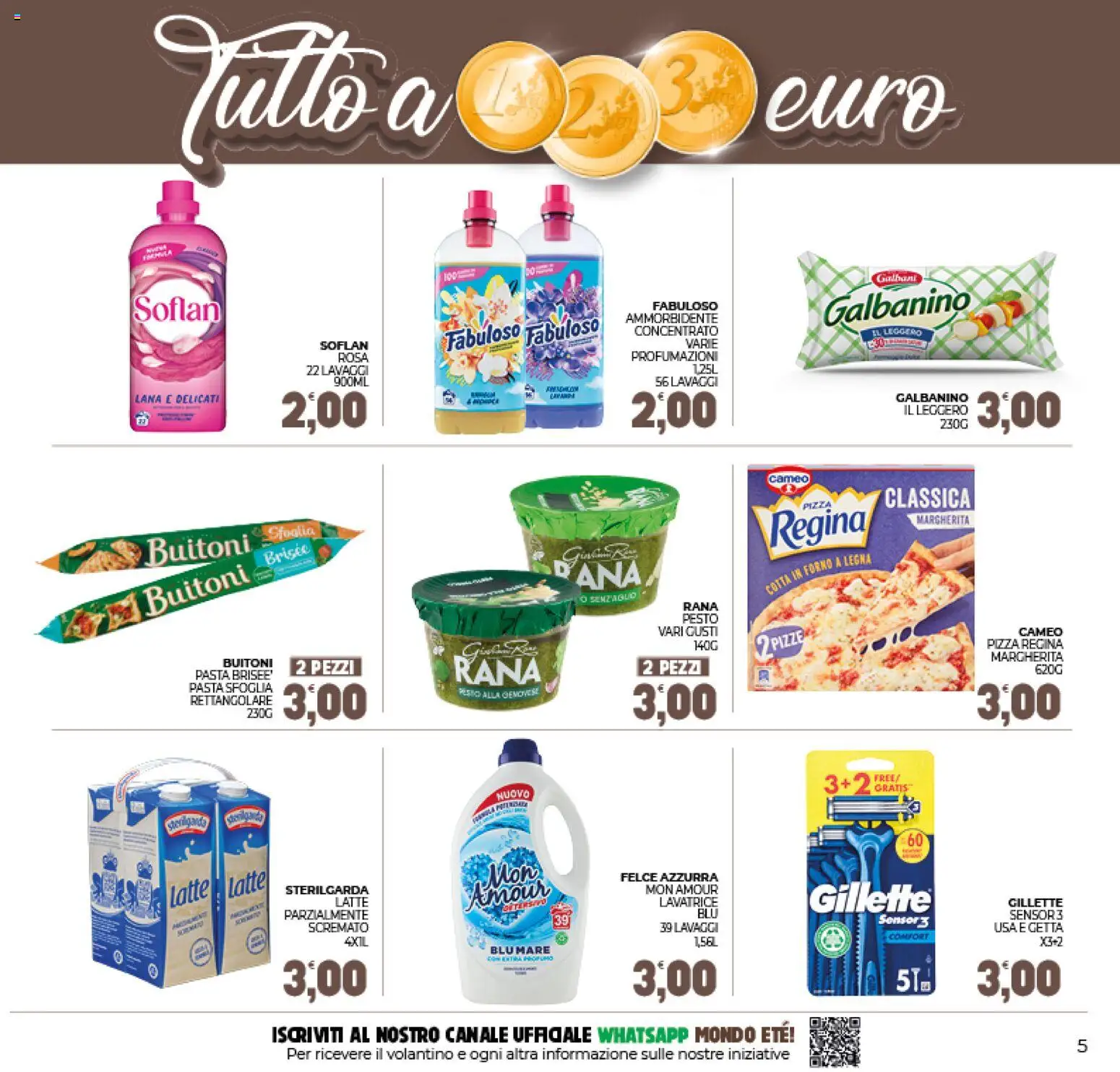 Volantino Eté del 07.01.2026 | Pagina: 5 | Prodotti: Pizza, Ammorbidente, Pasta sfoglia, Latte