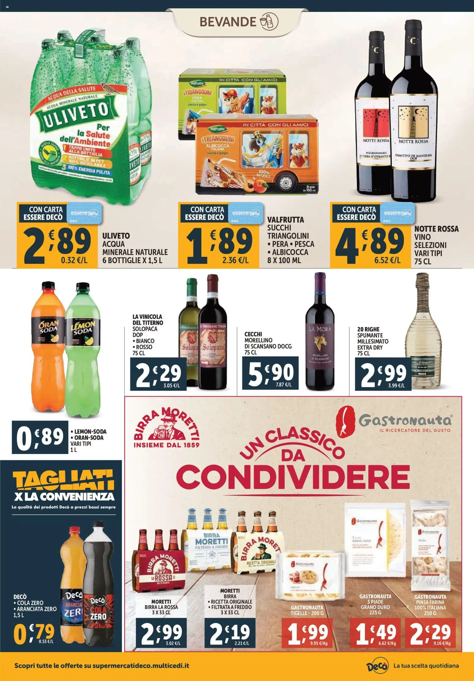 Volantino Decò del 26.11.2025 | Pagina: 14 | Prodotti: Succo, Farina, Spumante, Acqua minerale