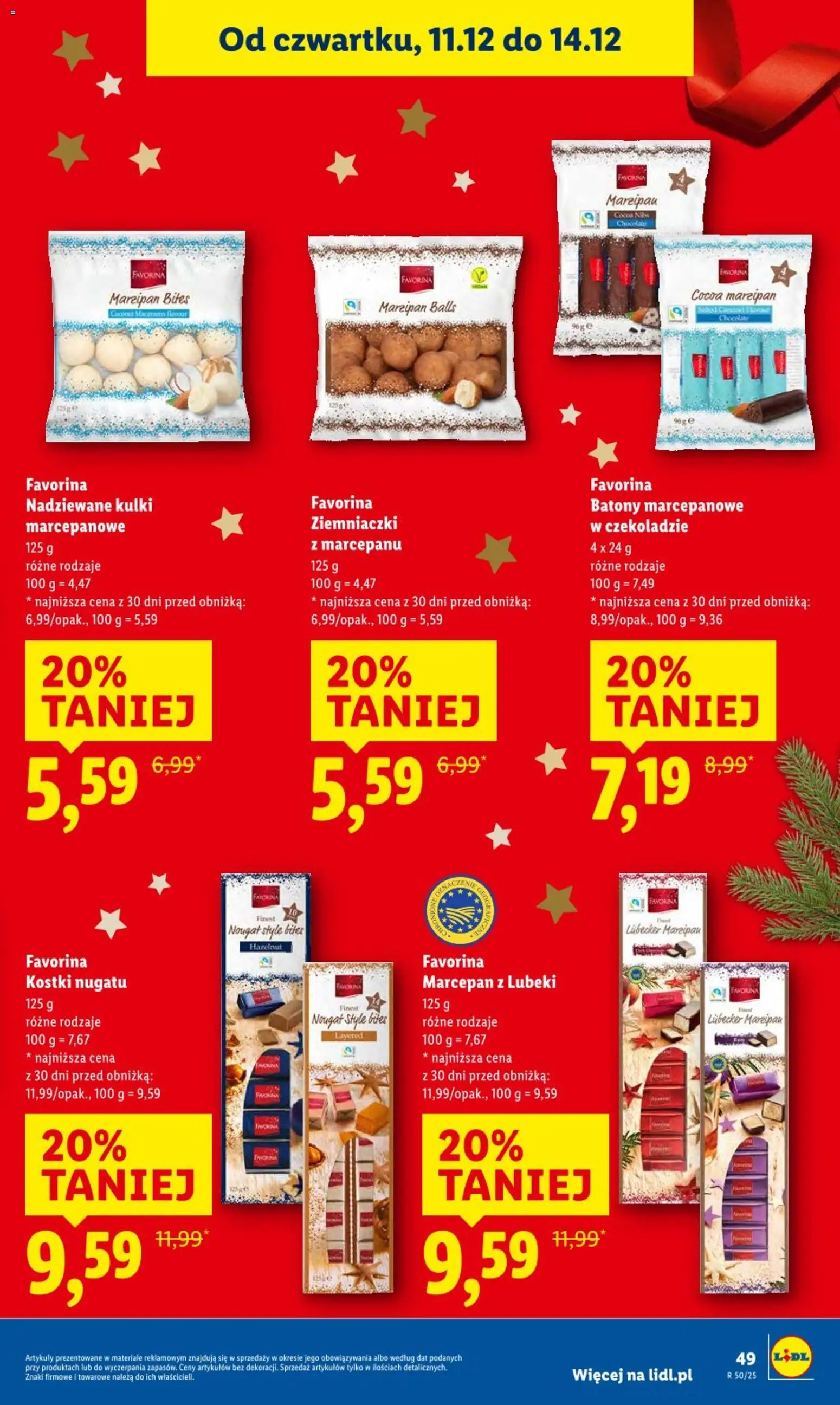 Lidl Gazetka od 11.12.2025 | Strona: 49 | Produkty: Ziemniaczki, Marcepan