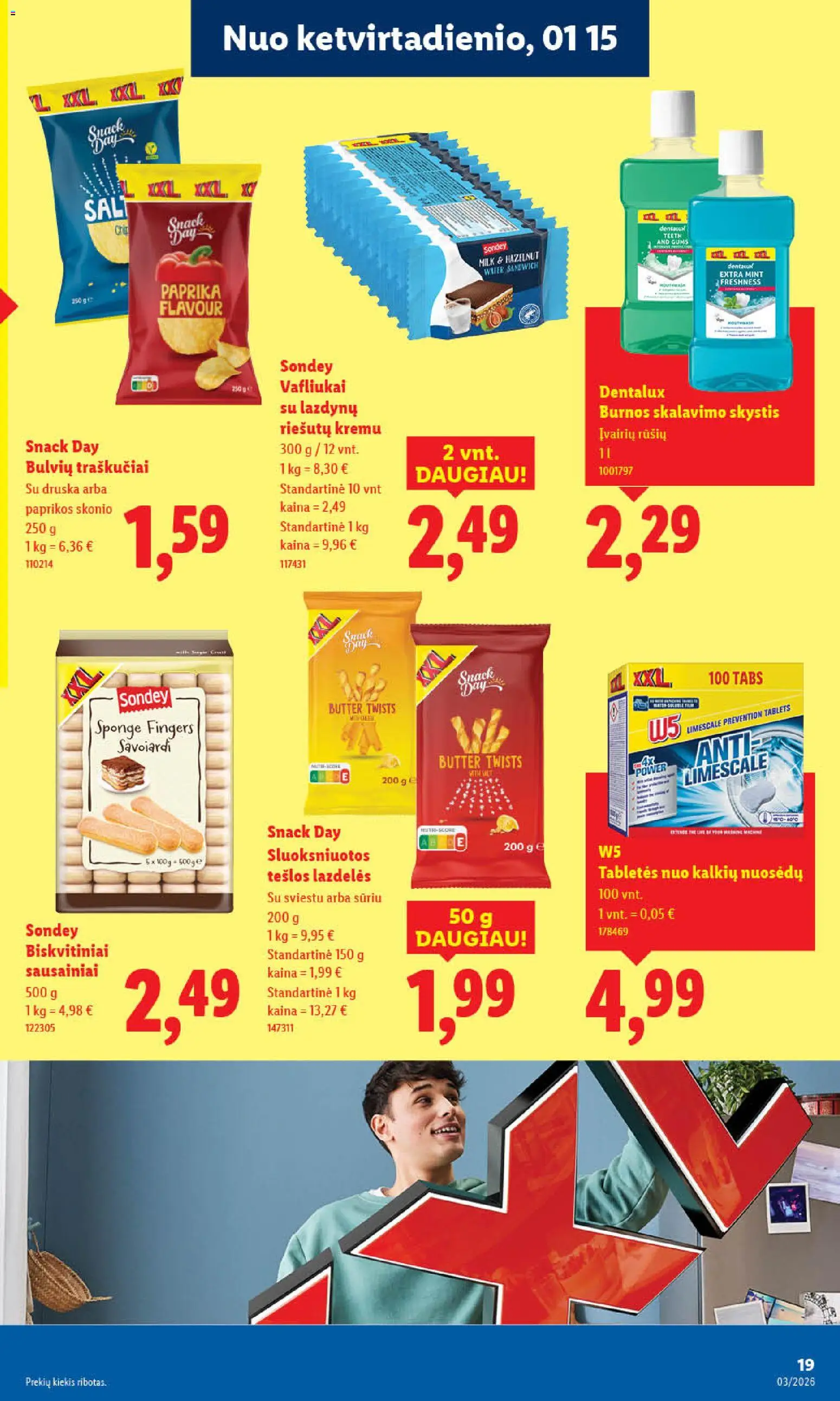 LIDL akcijos nuo 12.01.2026 | Puslapis: 21 | Prekių: Paprika, Burnos skalavimo skystis, Druska, Traškučiai