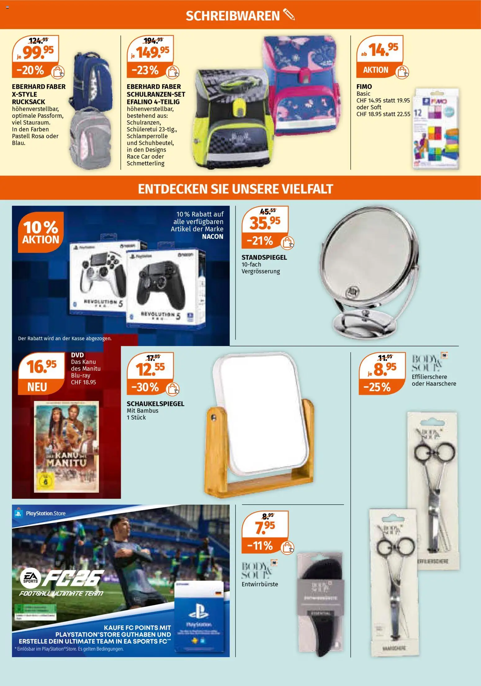 Müller Aktionen – gültig ab 08.01.2026 | Seite: 16 | Produkte: Rucksack, DVD, Video, Playstation