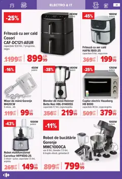 Ofertele Carrefour valabile de la 14.01.2026 | Pagină: 43 | Produse: Robot de bucătarie, Cuptor, Friteuză, Masă