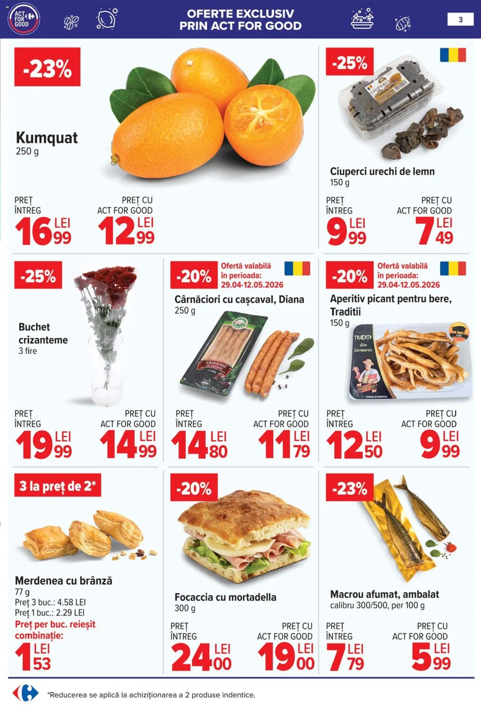 Noul catalog Carrefour – valabil de la 29.04.2026 | Pagină: 3 | Produse: Ciuperci, Brânză