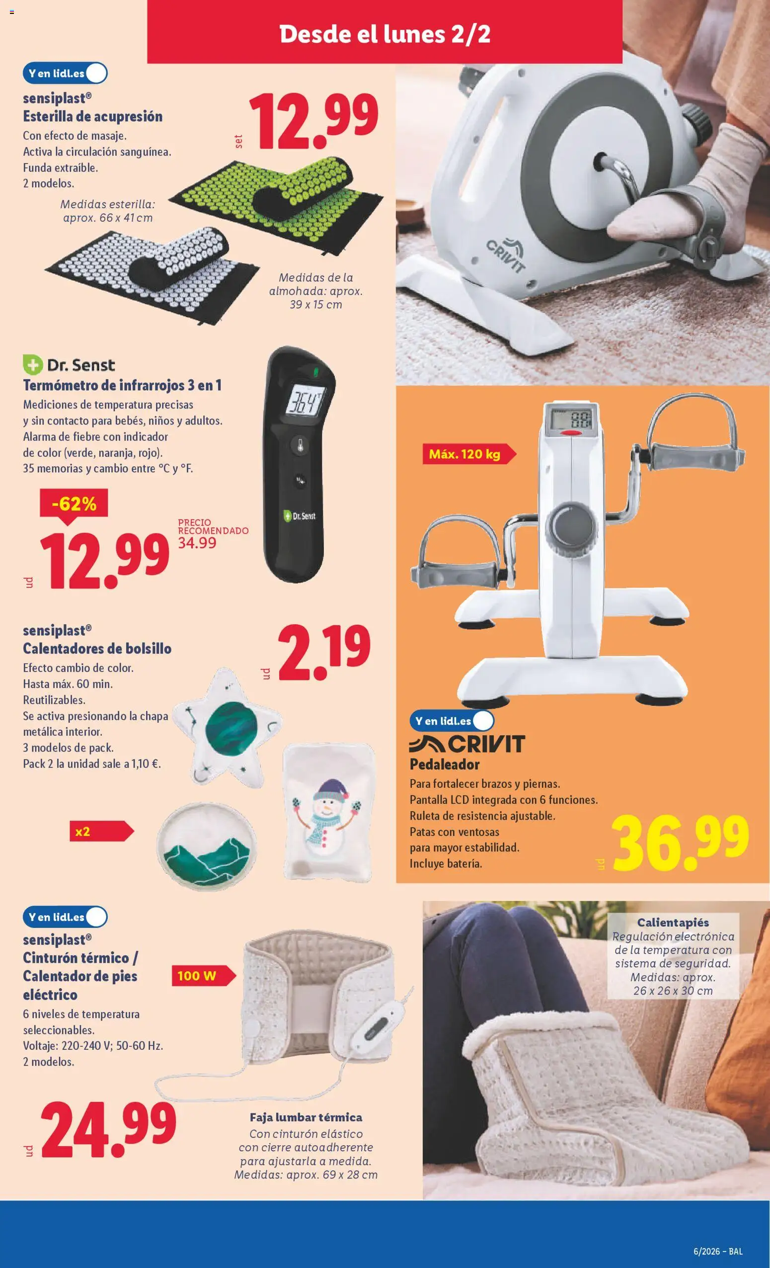 Lidl folleto de bazar │ válido desde el 02.02.2026 | Página: 9 | Productos: Cinturón, Funda, Termómetro, Almohada