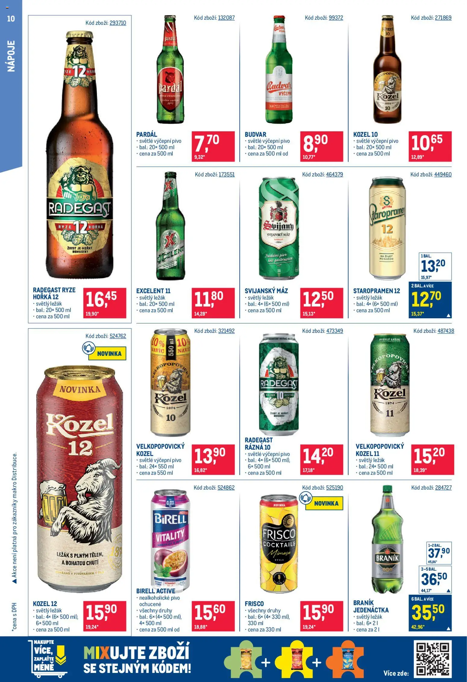 Makro leták - Maloobchod od 25.02.2026 | Strana: 10 | Produkty: Pardál, Pivo, Kozel, Braník