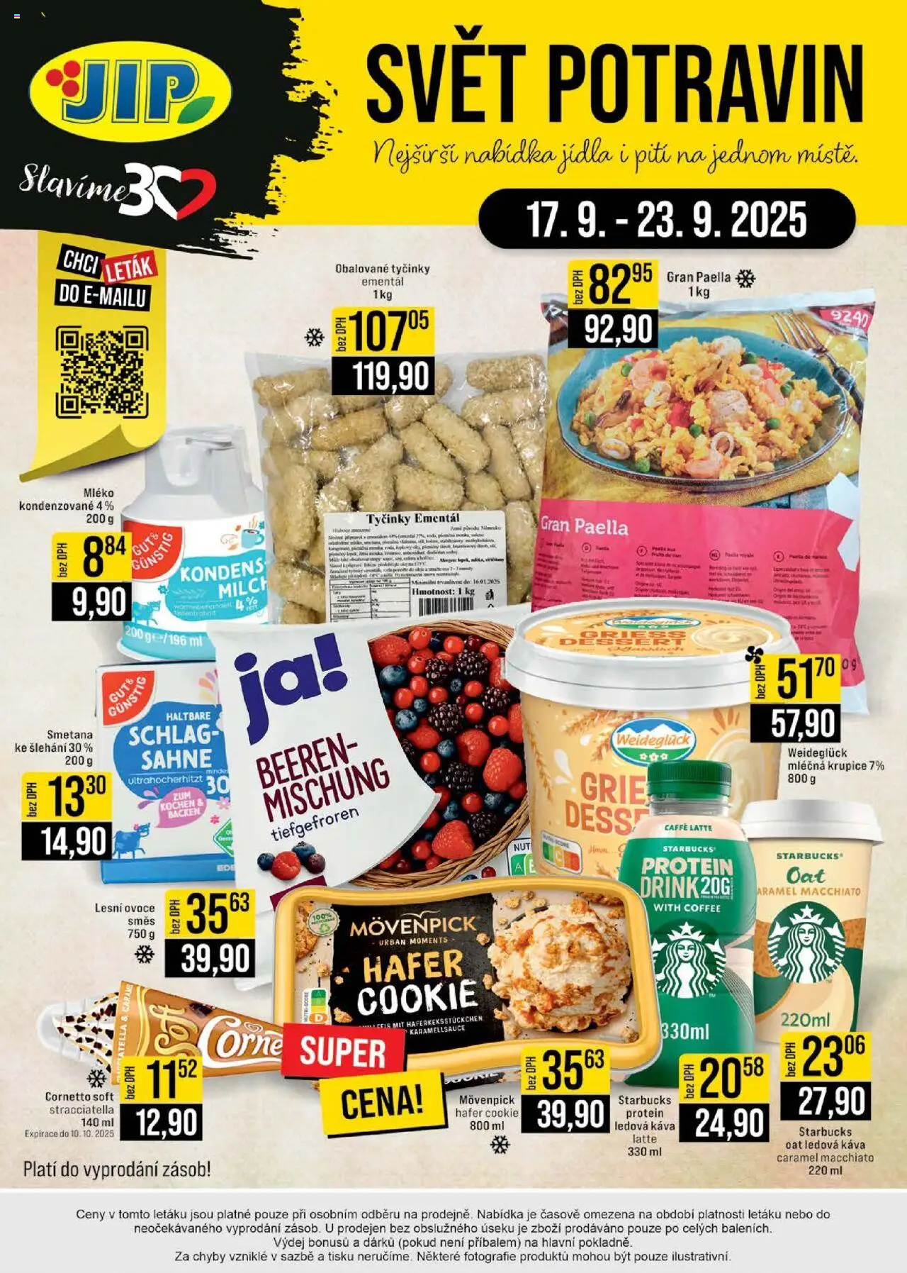Jip leták - Cash & Carry od 17.09.2025 | Strana: 24 | Produkty: Ovoce, Ementál, Mléko, Paella