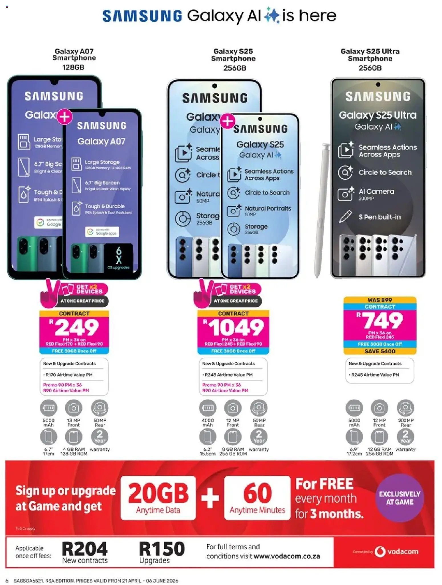 New Game catalogue – valid from 21.04.2026 | Page: 6 | Products: Data, Smartphone, Camera, Pen