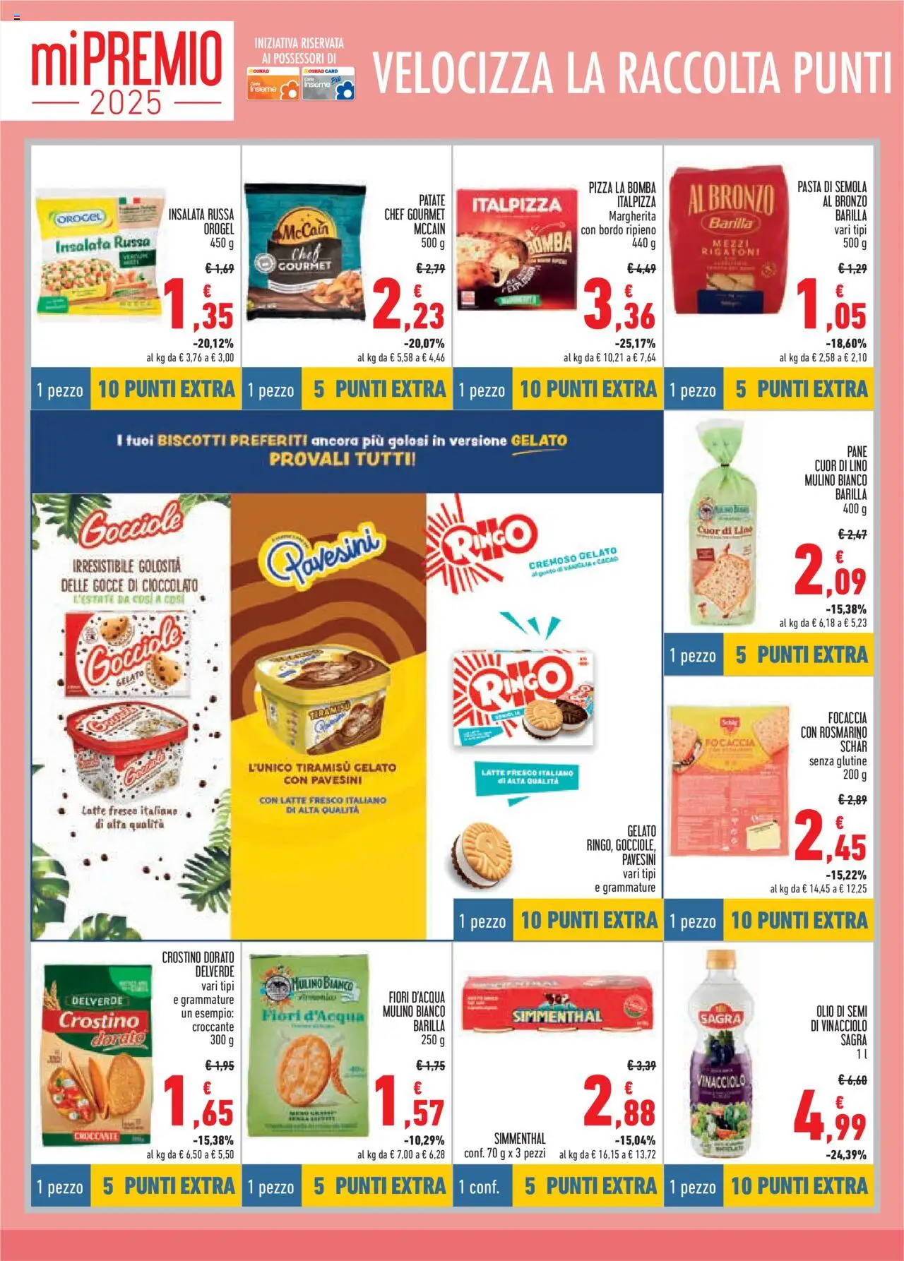 Volantino Conad del 14.08.2025 | Pagina: 12 | Prodotti: Cioccolato, Biscotti, Gelato, Insalata