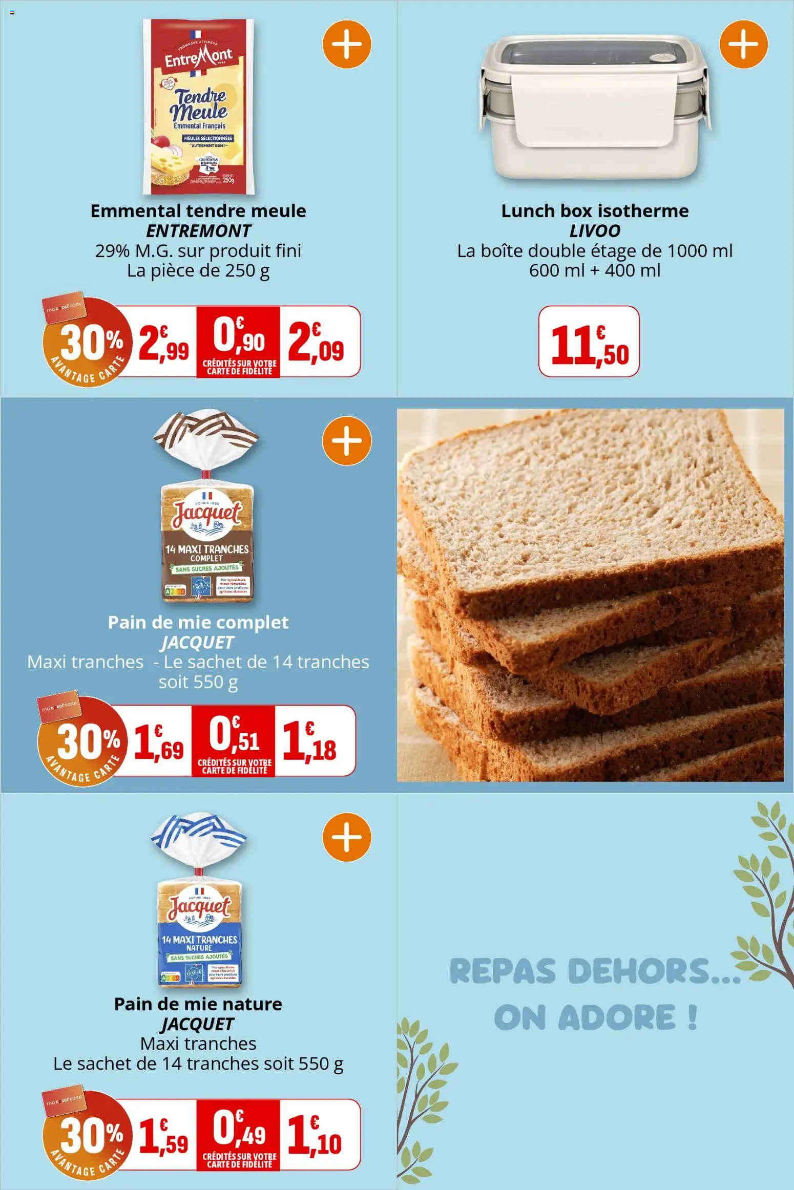 {H1} | Page: 9 | Produits: Emmental, Pain de mie, Pain