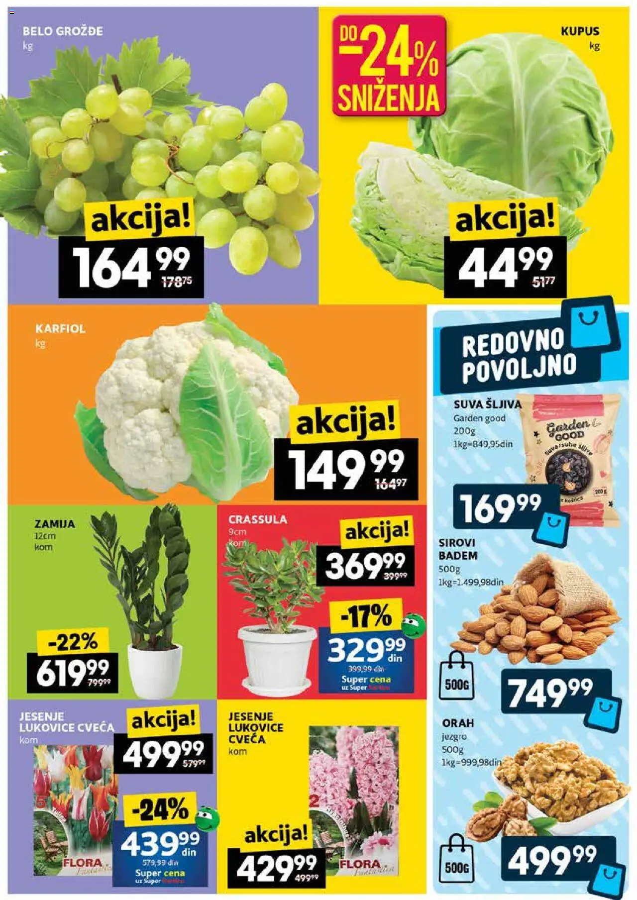 Roda katalog - važi od 02.10.2025 | Strana: 2 | Proizvode: Badem, Karfiol, Orah, Šljiva