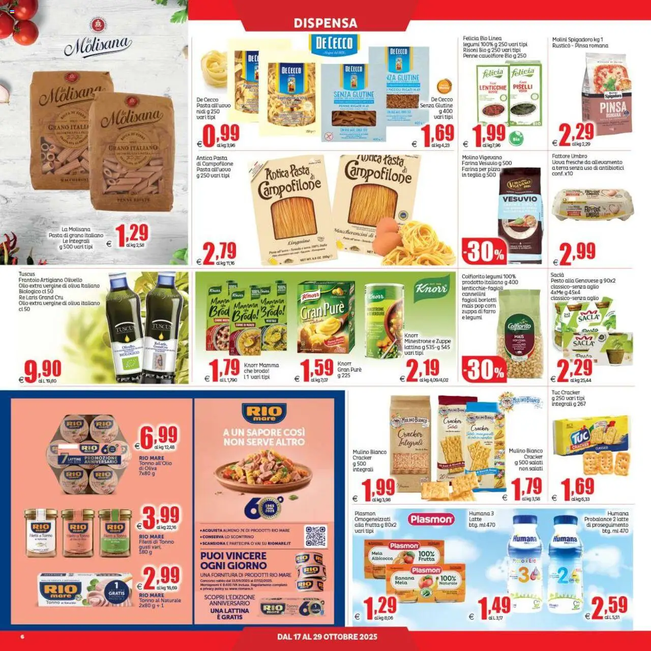 Volantino Elite Supermercati del 17.10.2025 | Pagina: 6 | Prodotti: Cannellini, Olio, Pesto, Piselli