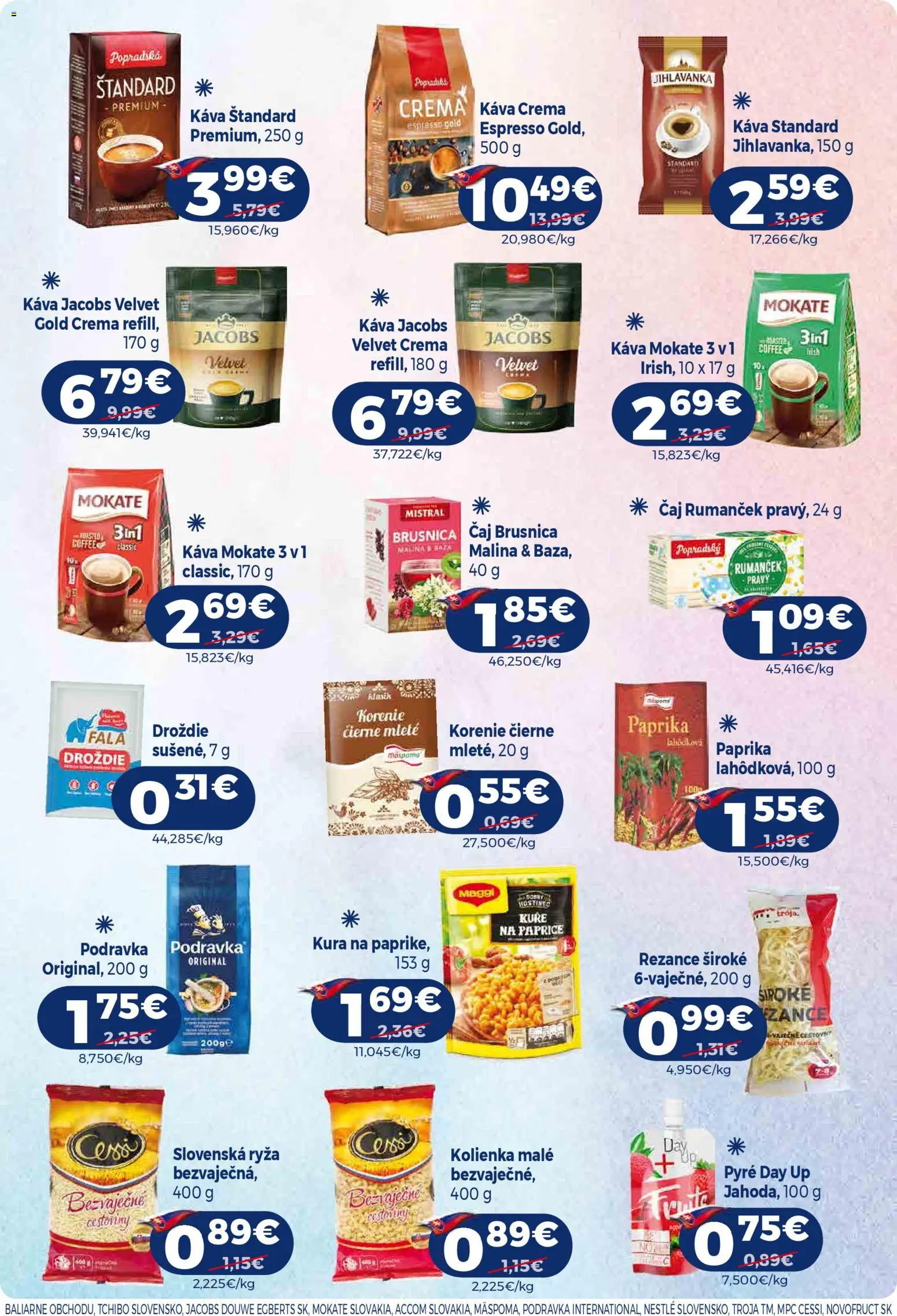 Nové Milk Agro akcie – leták je platný od 21.01.2026 | Strana: 12 | Produkty: Paprika, Ryža, Cestoviny, Korenie