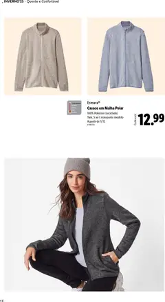 Pré-visualização Casaco em Malha Polar, 100% Poliéster (reciclado). Tam. S ao L consoante modelo. A partir de 1/12 válido de 01.12.2025 | Página: 46 | Produtos: Casaco