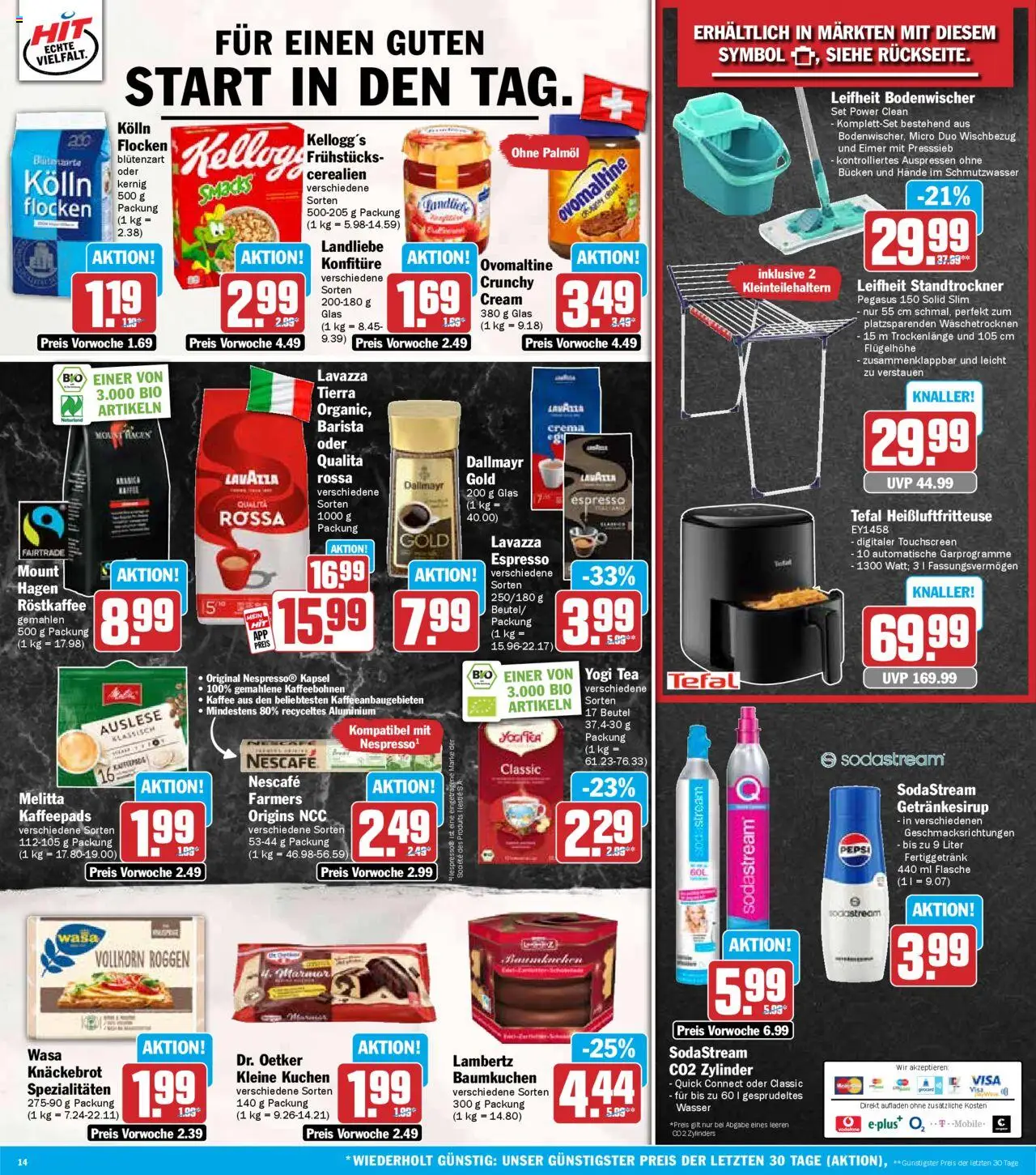 HIT - Baden-Württemberg – gültig ab 22.09.2025 | Seite: 14 | Produkte: Lavazza, Kaffeepads, Wasser, Wasa knackebrot