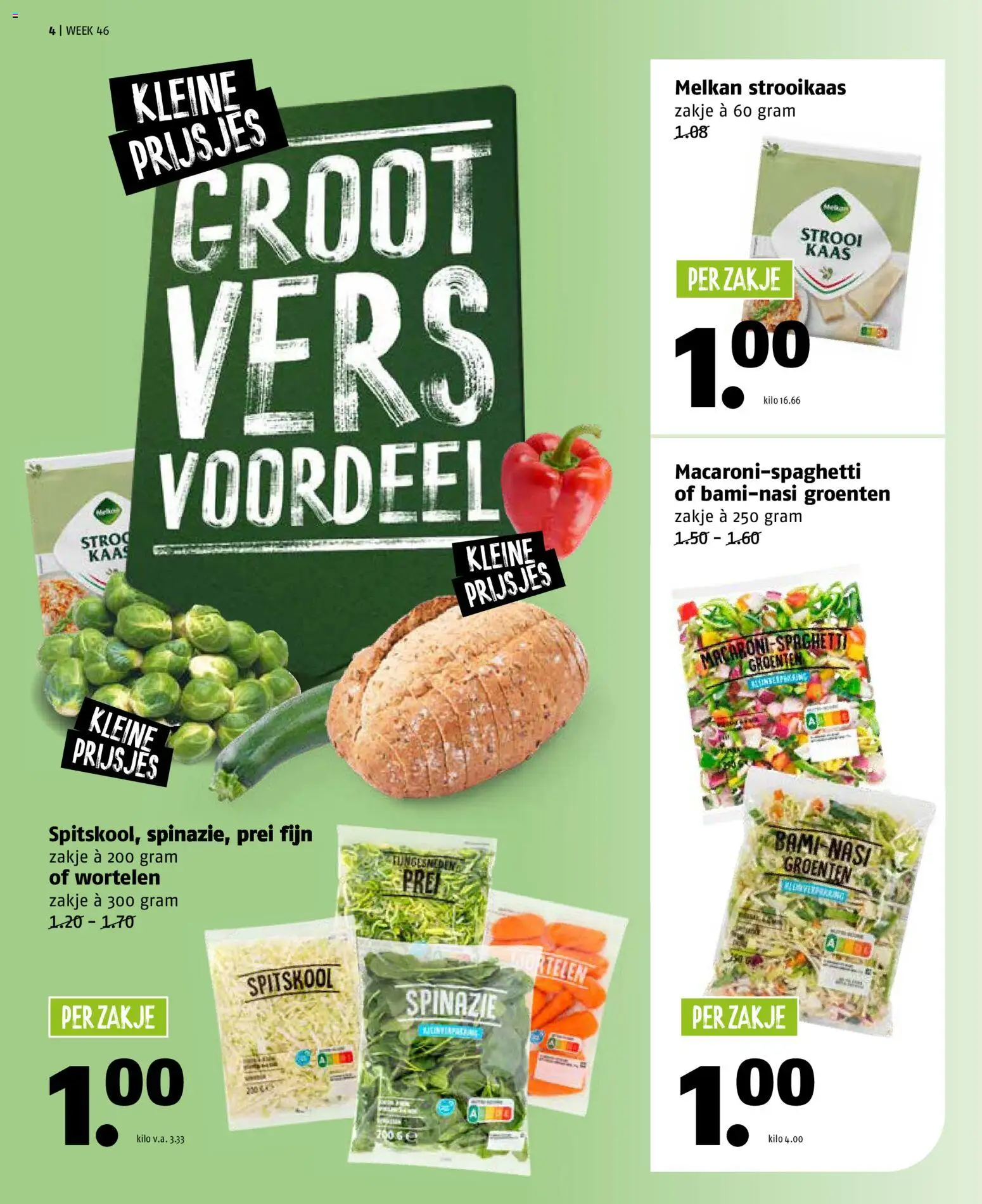 {H1} | Pagina: 4 | Producten: Spinazie, Wortelen, Prei, Groenten