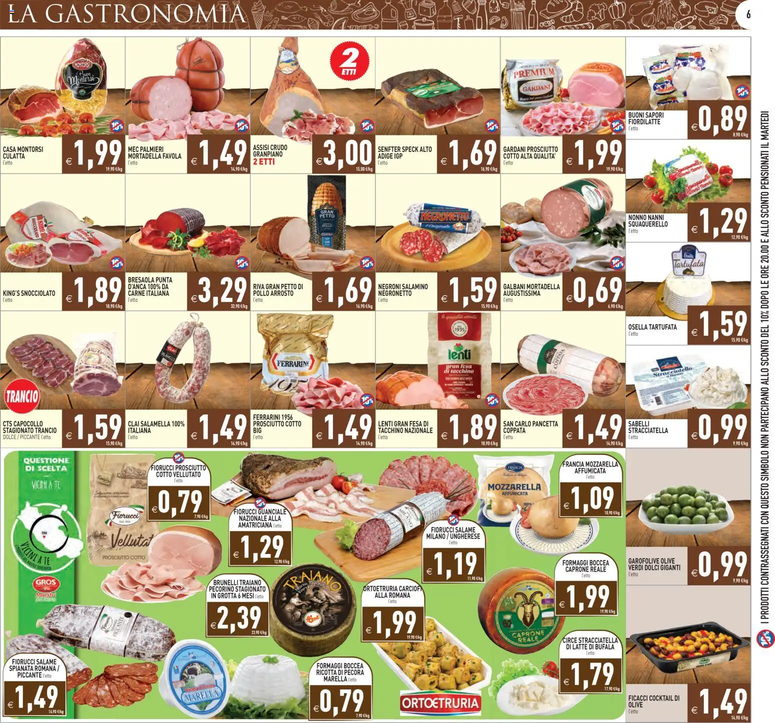 Volantino PIM Supermercati del 13.02.2026 | Pagina: 6 | Prodotti: Salamella, Carciofi, Mortadella, Ricotta