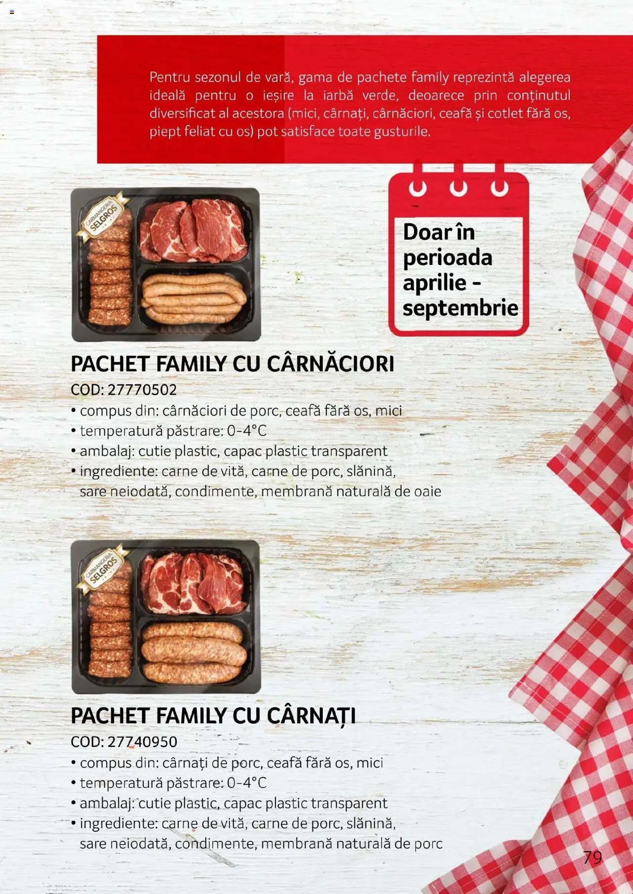Noul catalog Selgros – valabil de la 27.04.2023 | Pagină: 79 | Produse: Cutie, Mici, Sare, Cârnați
