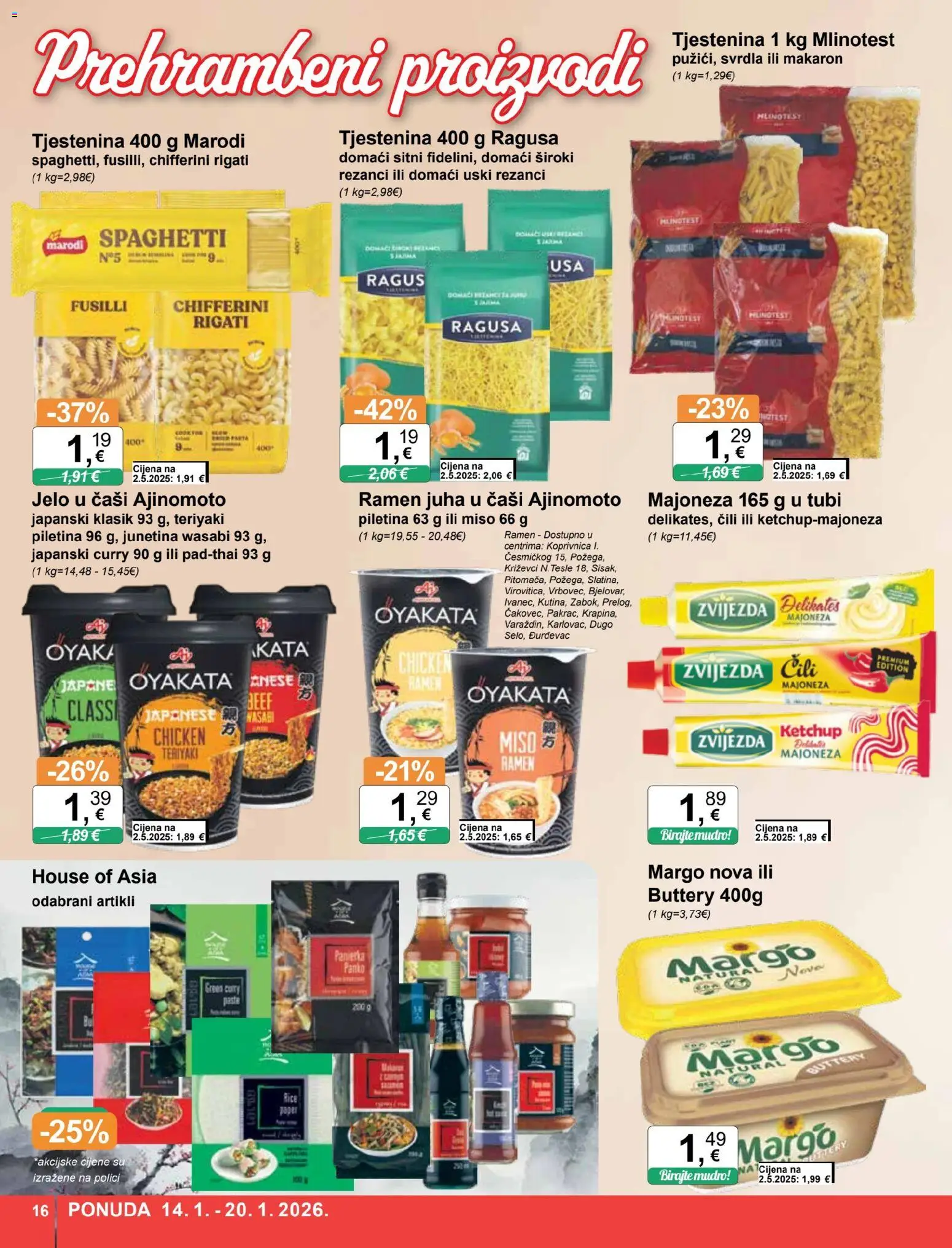 KTC katalog | vrijedi od 14.01.2026 | Stranica: 16 | Proizvodi: Piletina, Tjestenina, Juha, Majoneza