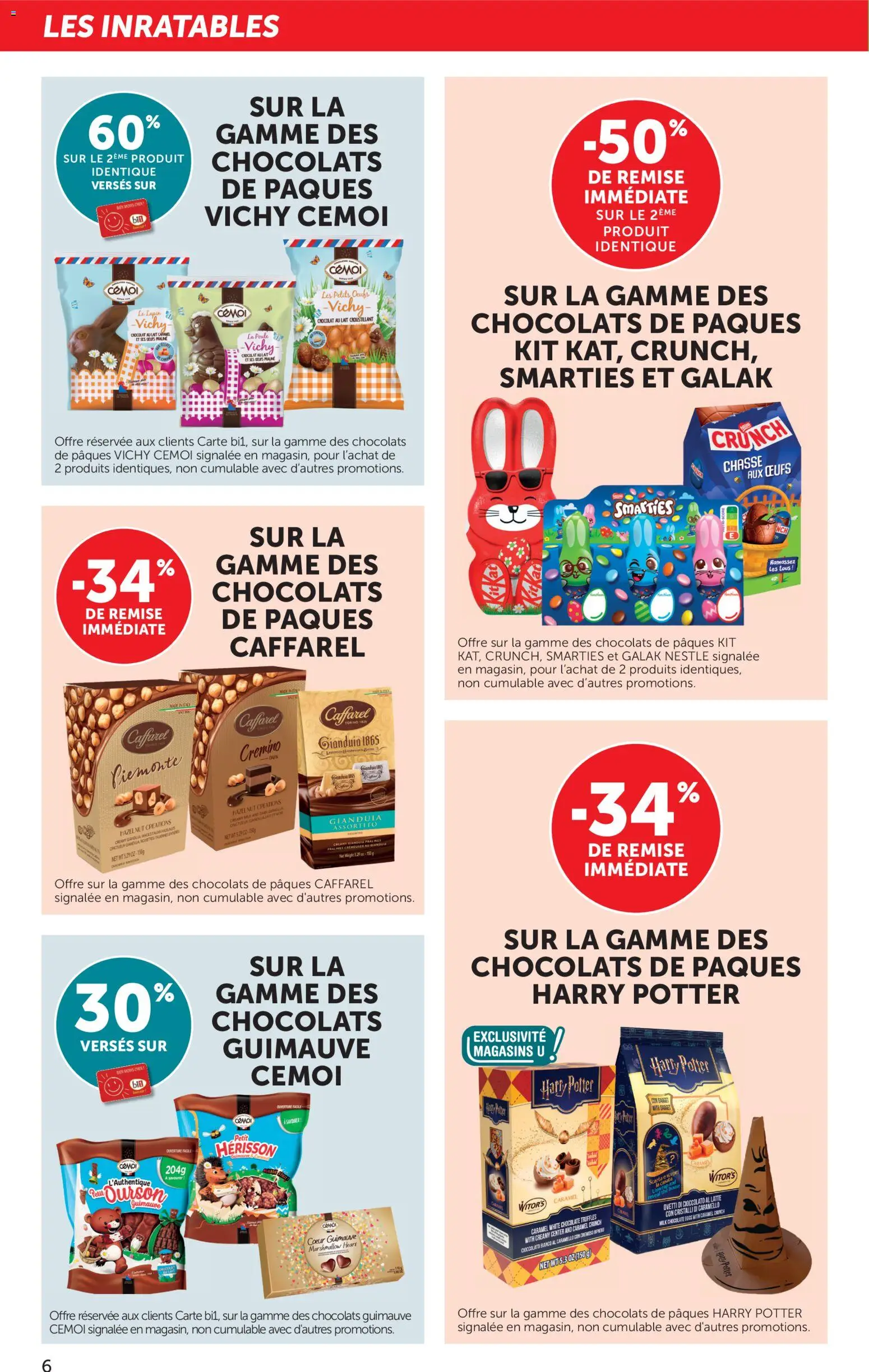 {H1} | Page: 6 | Produits: Lapin, Lait, Œufs, Chocolat