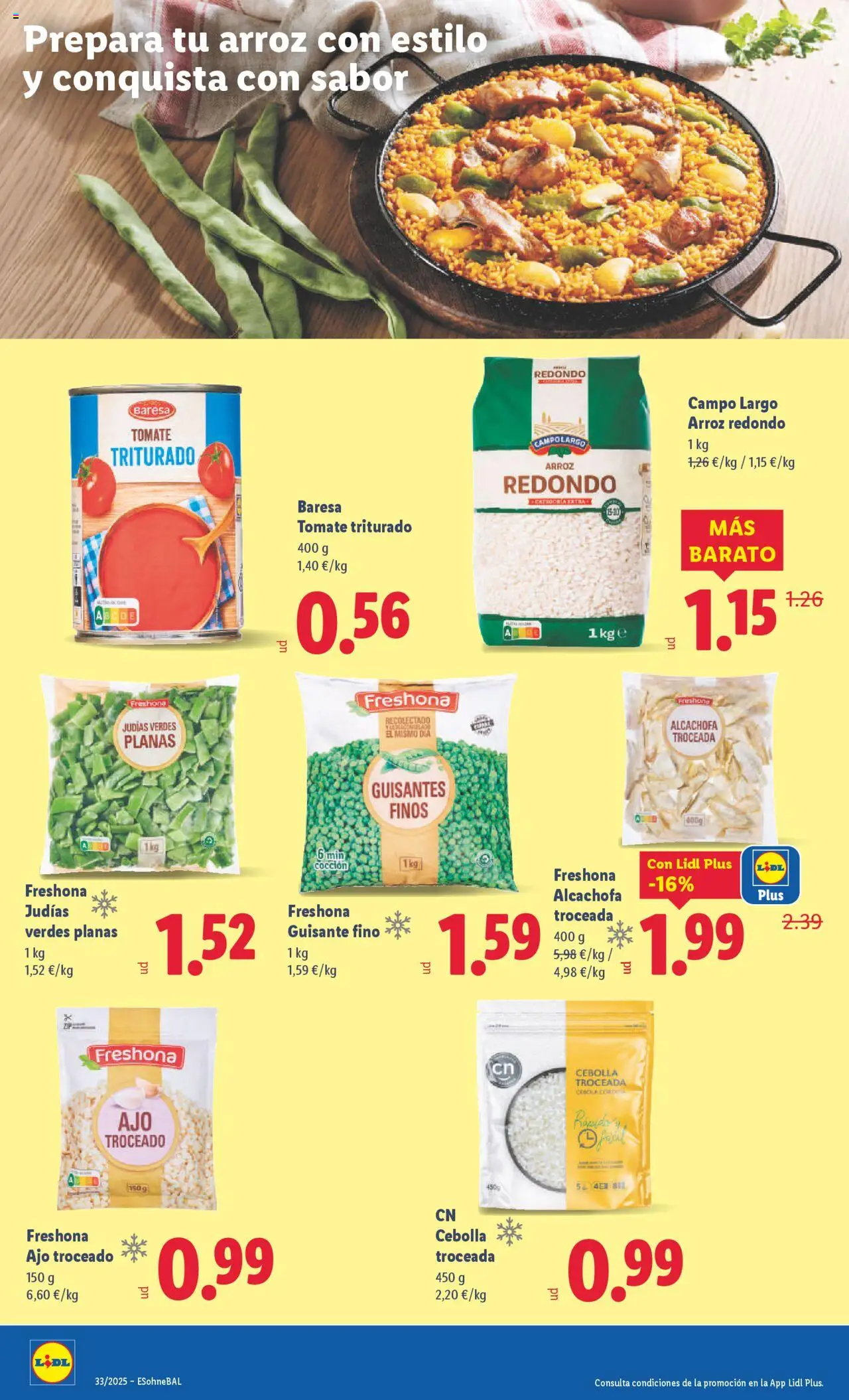 Lidl catálogo VAL │ válido desde el 11.08.2025 | Página: 6 | Productos: Arroz, Παγωμένο τσάι, Tomate triturado