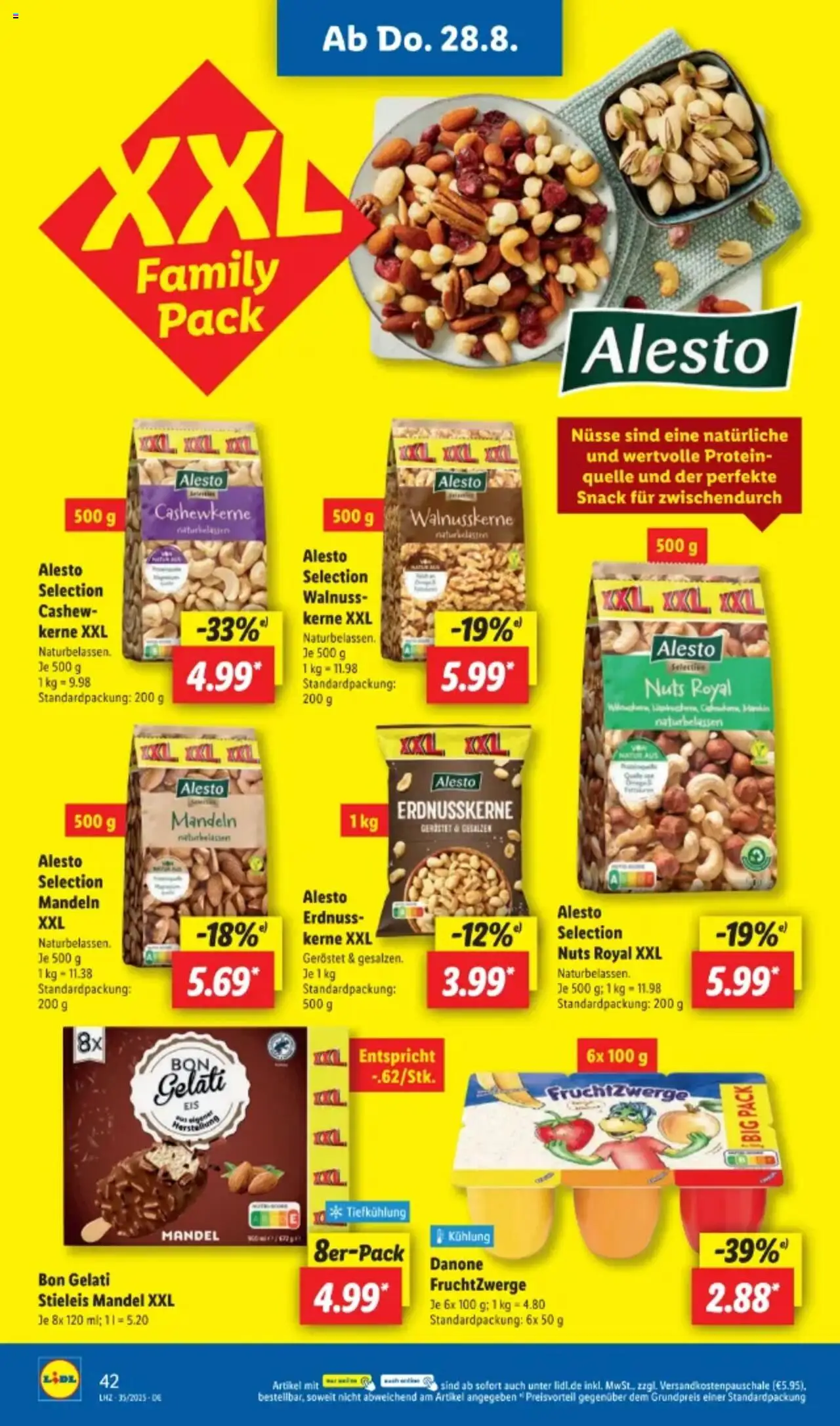 Lidl Prospekt 	 - gültig ab dem 25.08.2025 | Seite: 56 | Produkte: Fruchtzwerge, Mandeln, Nüsse