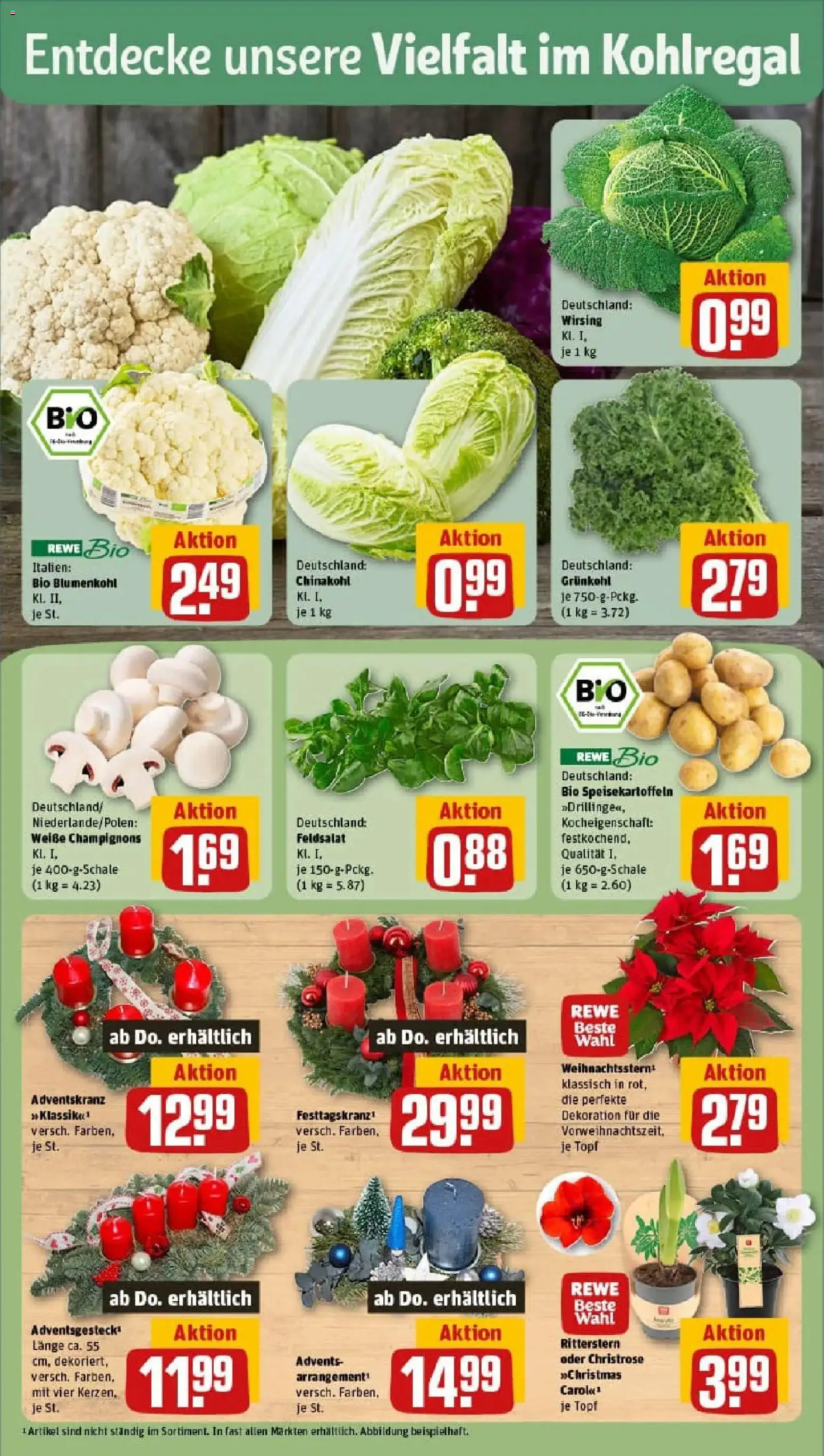 Rewe prospekt Hattorf	 – gültig ab 17.11.2025 | Seite: 7 | Produkte: Champignons, Chinakohl, Blumenkohl