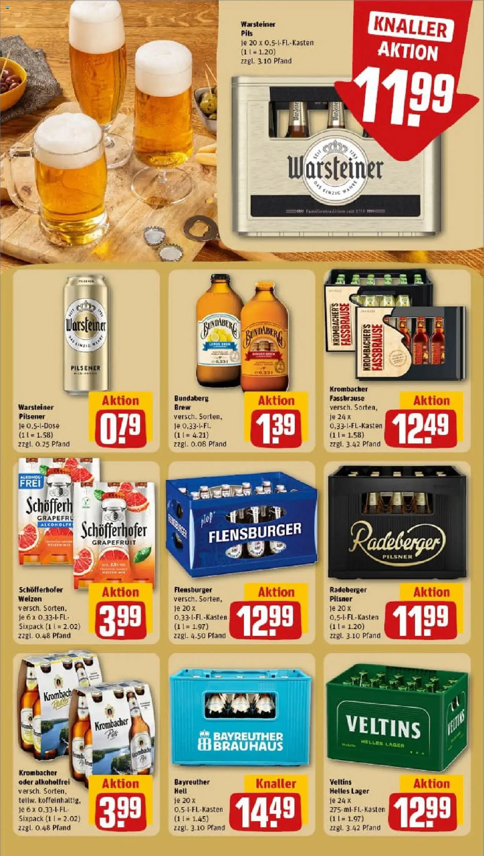 Rewe prospekt Unna	 – gültig ab 26.01.2026 | Seite: 19 | Produkte: Bayreuther hell, Krombacher, Radeberger pilsner, Veltins