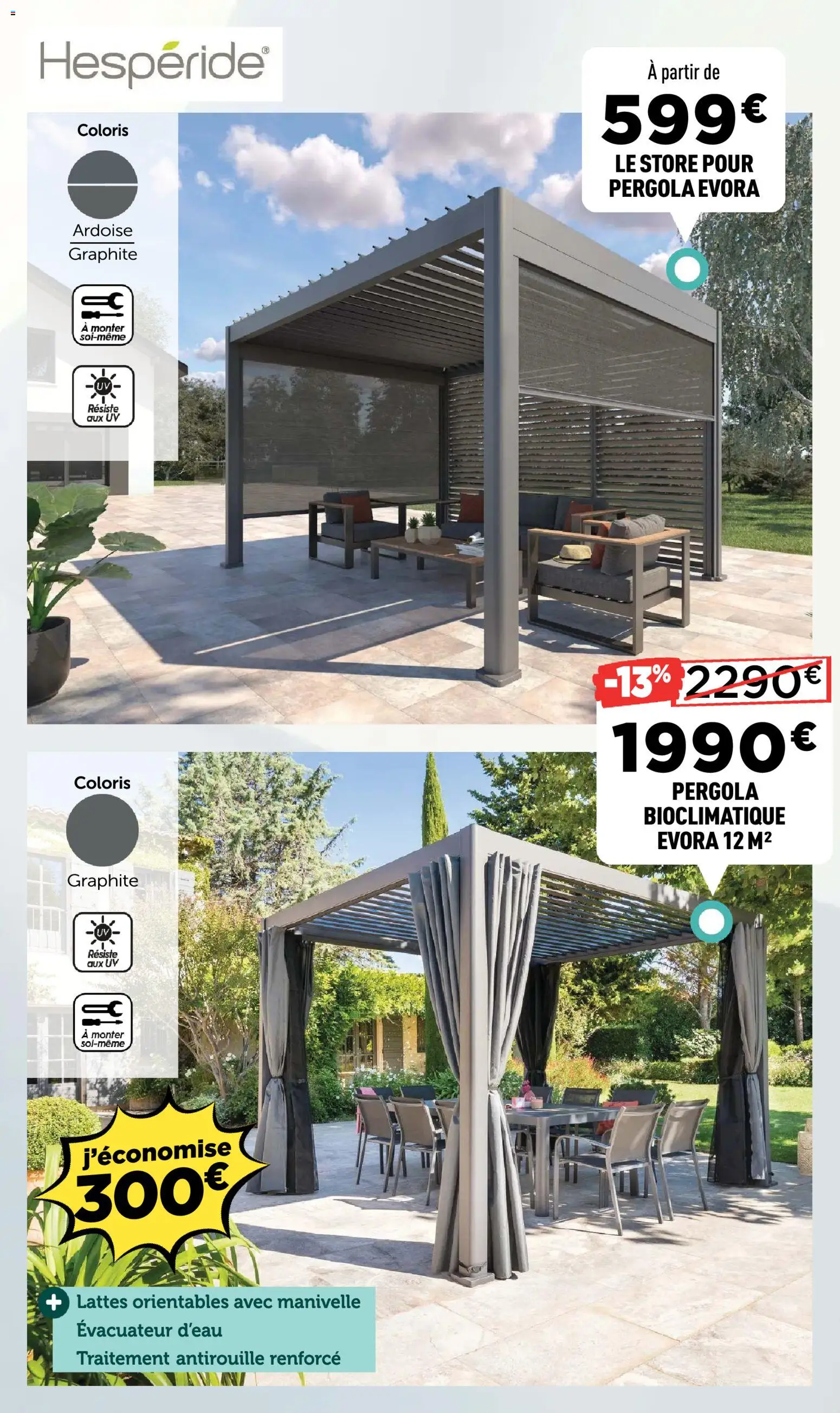{H1} | Page: 44 | Produits: Store, Pergola