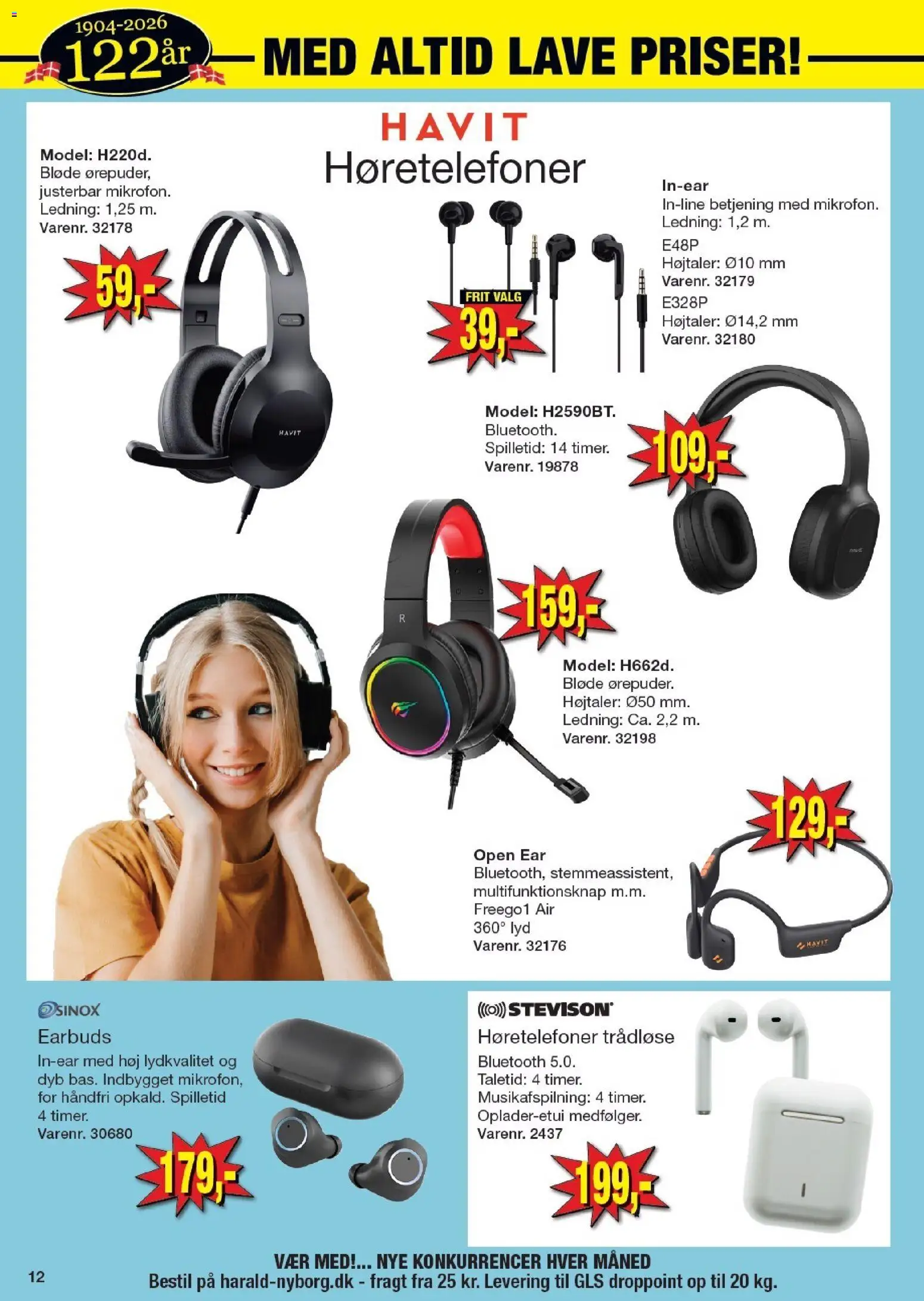 Harald Nyborg tilbudsavis – gyldig fra 15.01.2026 | Side: 12 | Produkter: Lyd, Høretelefoner
