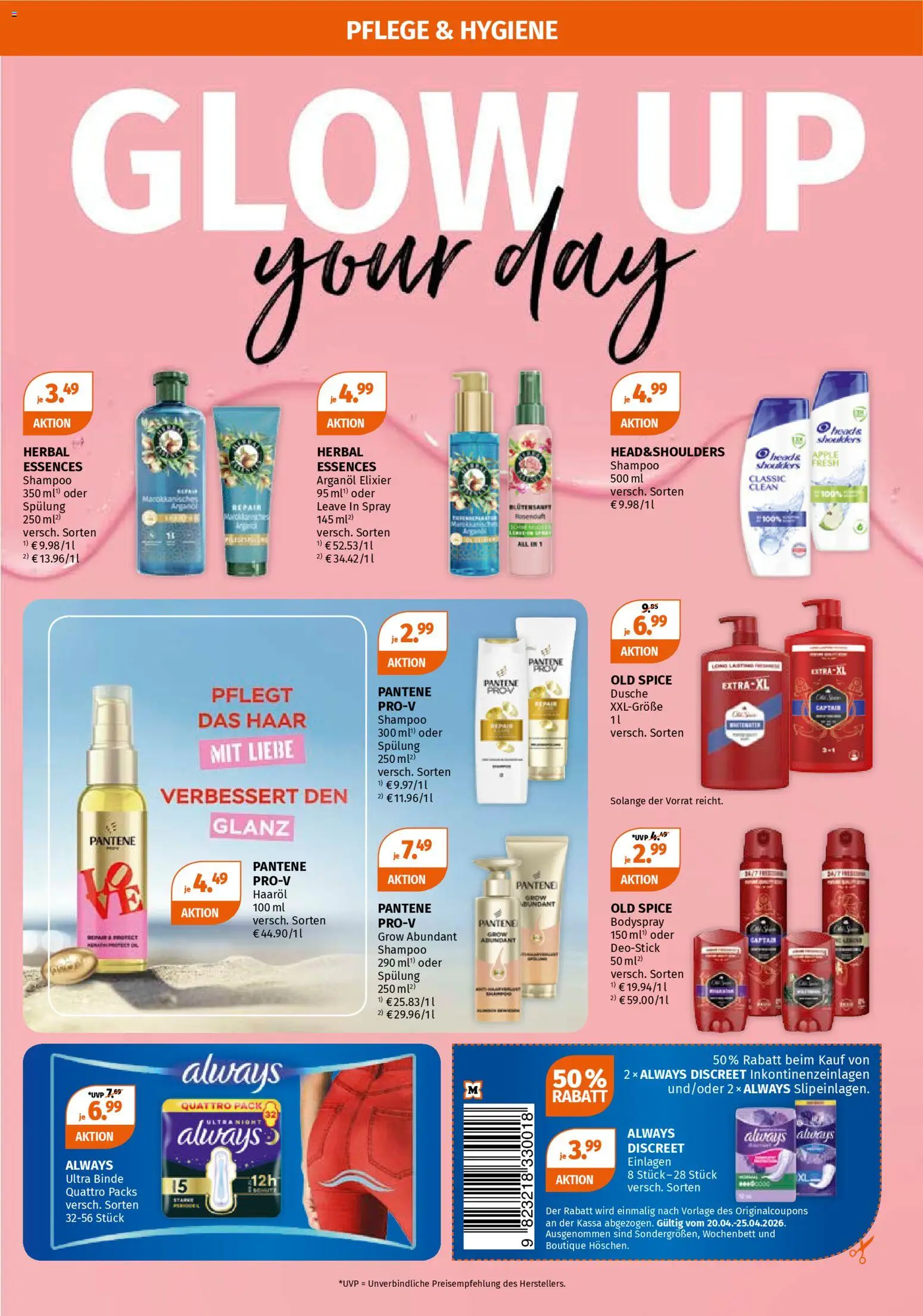 Müller P&G Sonderflyer gültig ab 20.04.2026 | Seite: 3 | Produkte: Dusche, Apple, Spülung, Haaröl