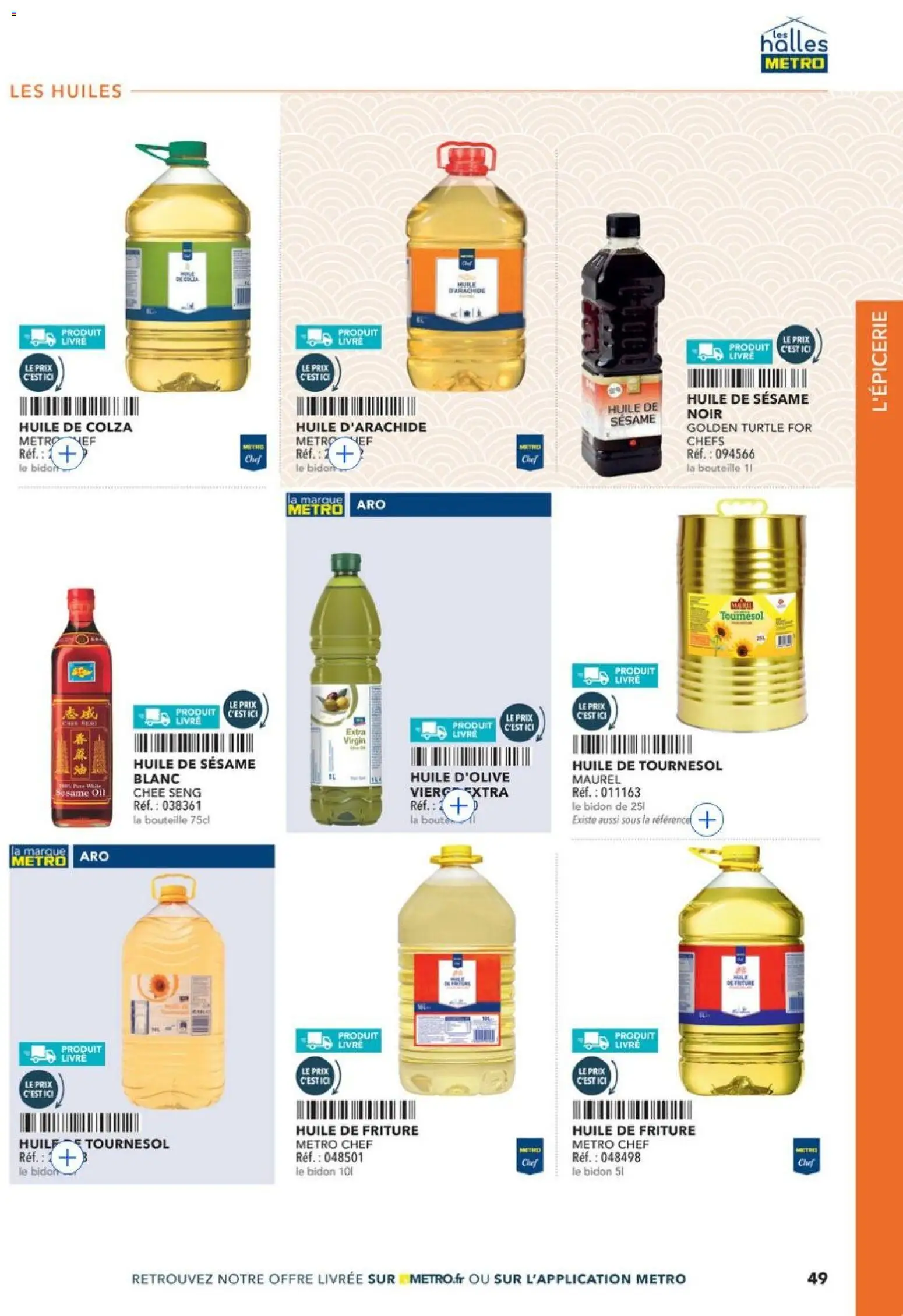 {H1} | Page: 49 | Produits: Huile d'arachide, Huile de colza, Huile, Livre