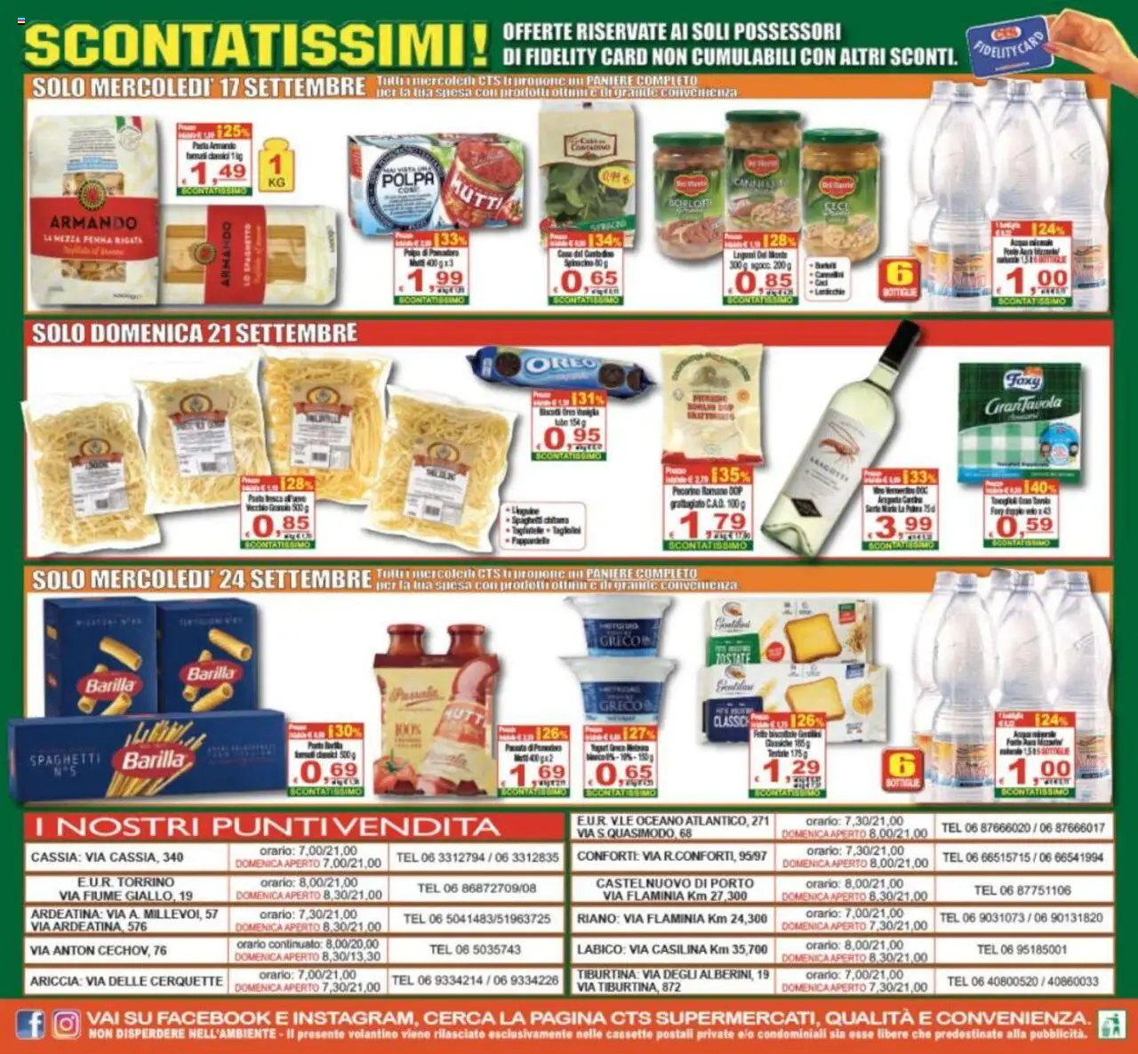 Volantino CTS del 17.09.2025 | Pagina: 24 | Prodotti: Ceci, Lenticchie, Pecorino Romano, Pecorino