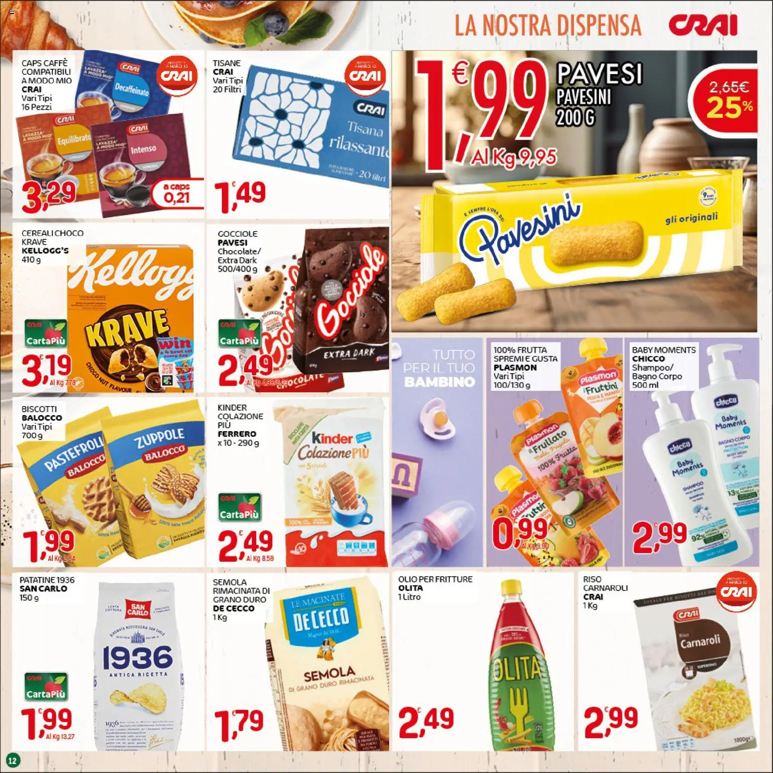 Volantino CRAI del 26.03.2026 | Pagina: 12 | Prodotti: Caffè, Riso, Frutta, Olio
