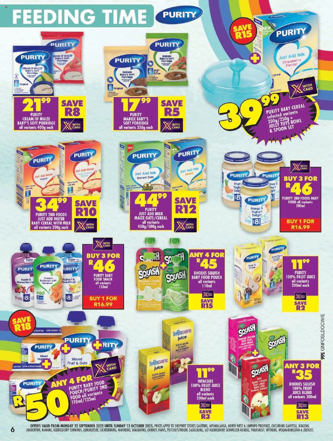 New Shoprite catalogue – valid from 22.09.2025 | Page: 6 | Products: Bowl, Yoghurt, Milk, Oats