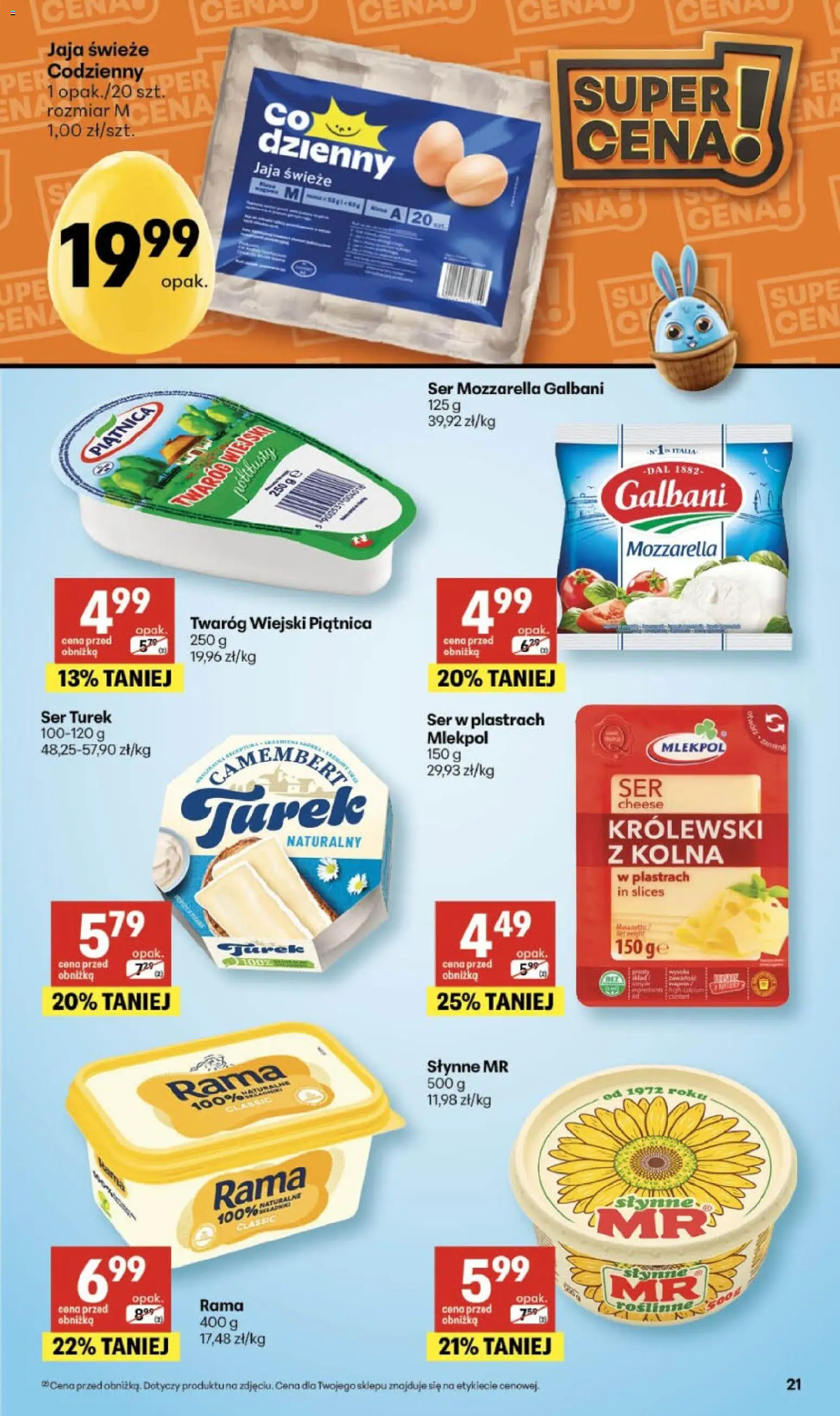Delikatesy Centrum gazetka - Sklepy Własne od 26.03.2026 | Strona: 21 | Produkty: Camembert, Ser, Mozzarella, Twaróg