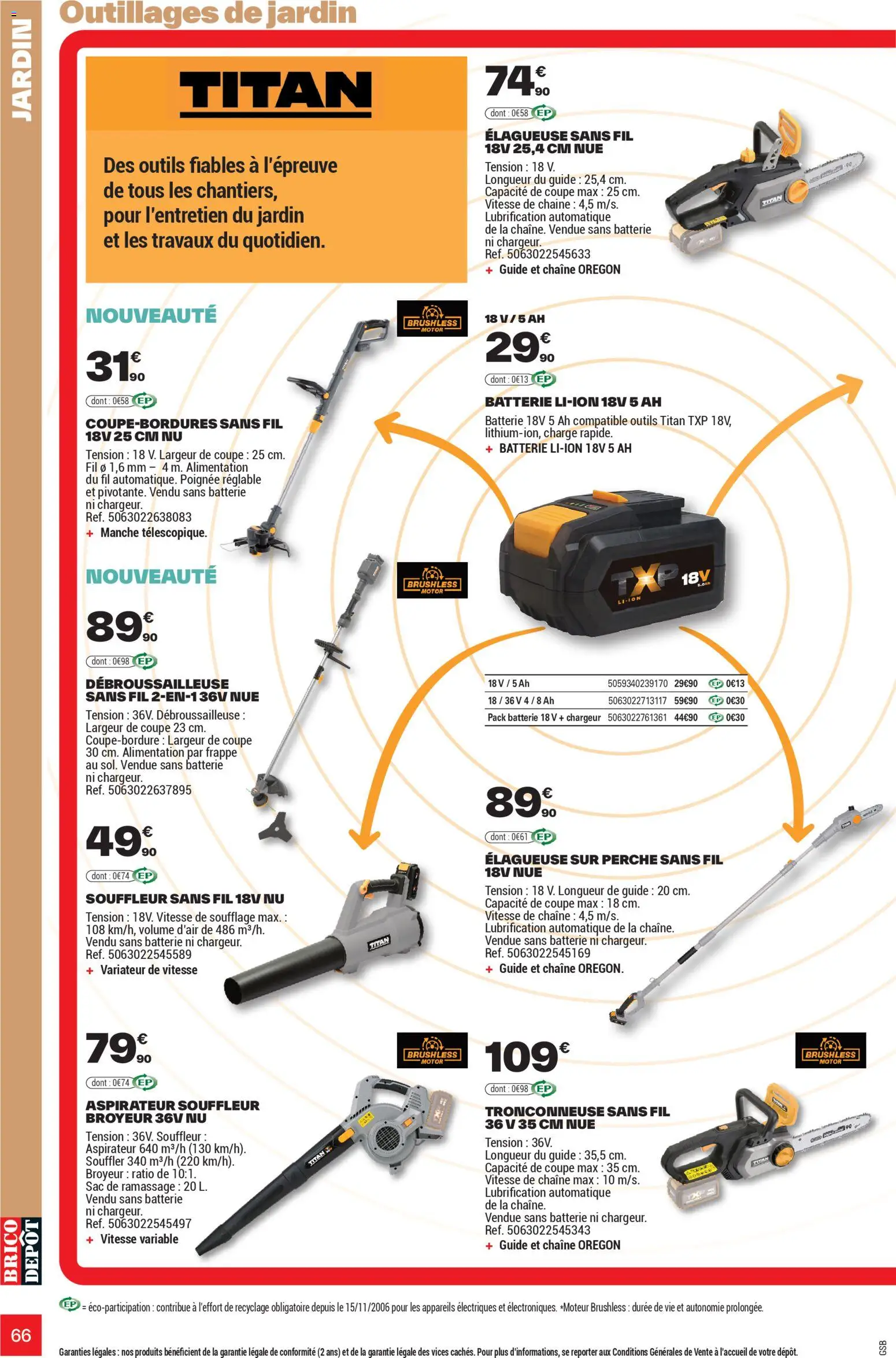{H1} | Page: 66 | Produits: Broyeur, Débroussailleuse, Tronçonneuse, Batterie